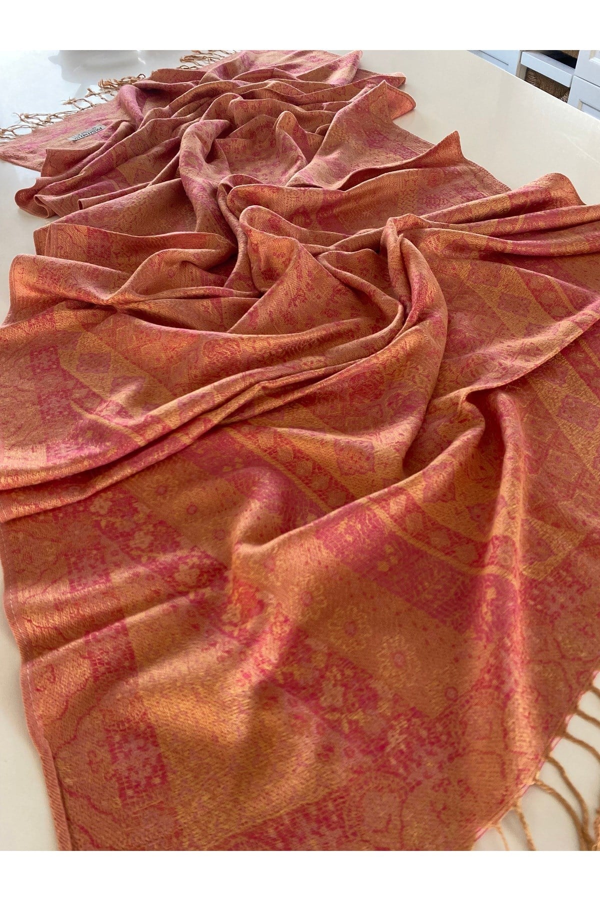 Somon Elegansa Omuz Atkısı Kaşmir Dokulu Şık Şal Kasmir Sal (Cashmere)