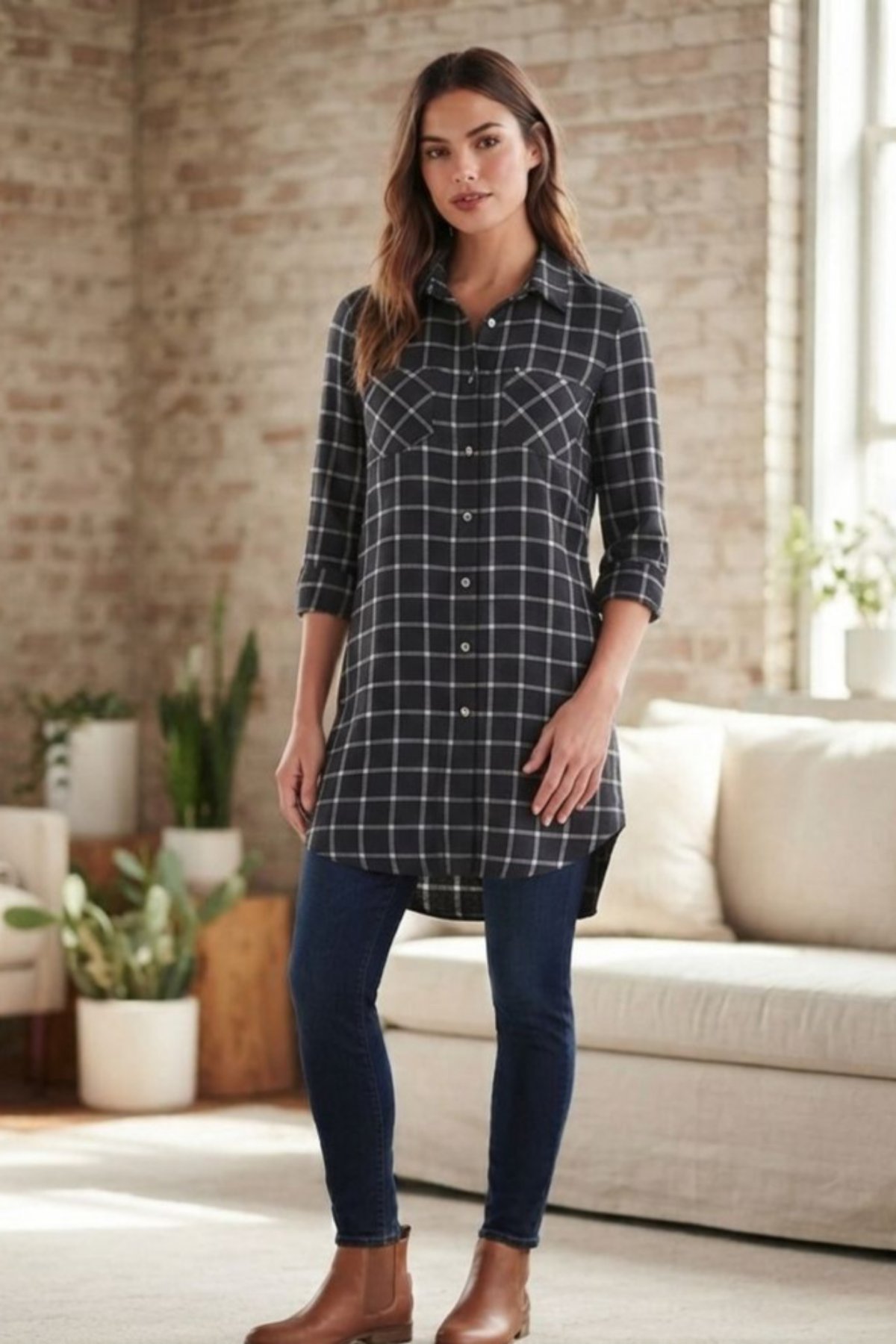Unisex Ekose Oduncu Gömlek