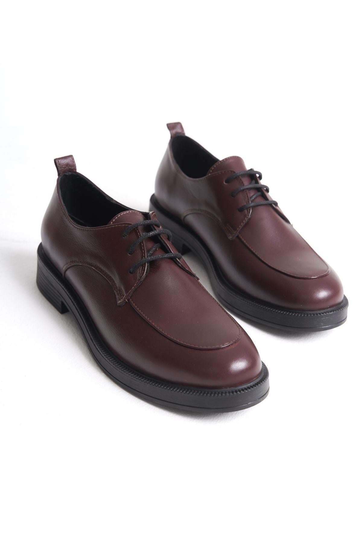 Ernila Shoes Hakiki Deri Kadın Bağcıklı Loafer Ayakkabı