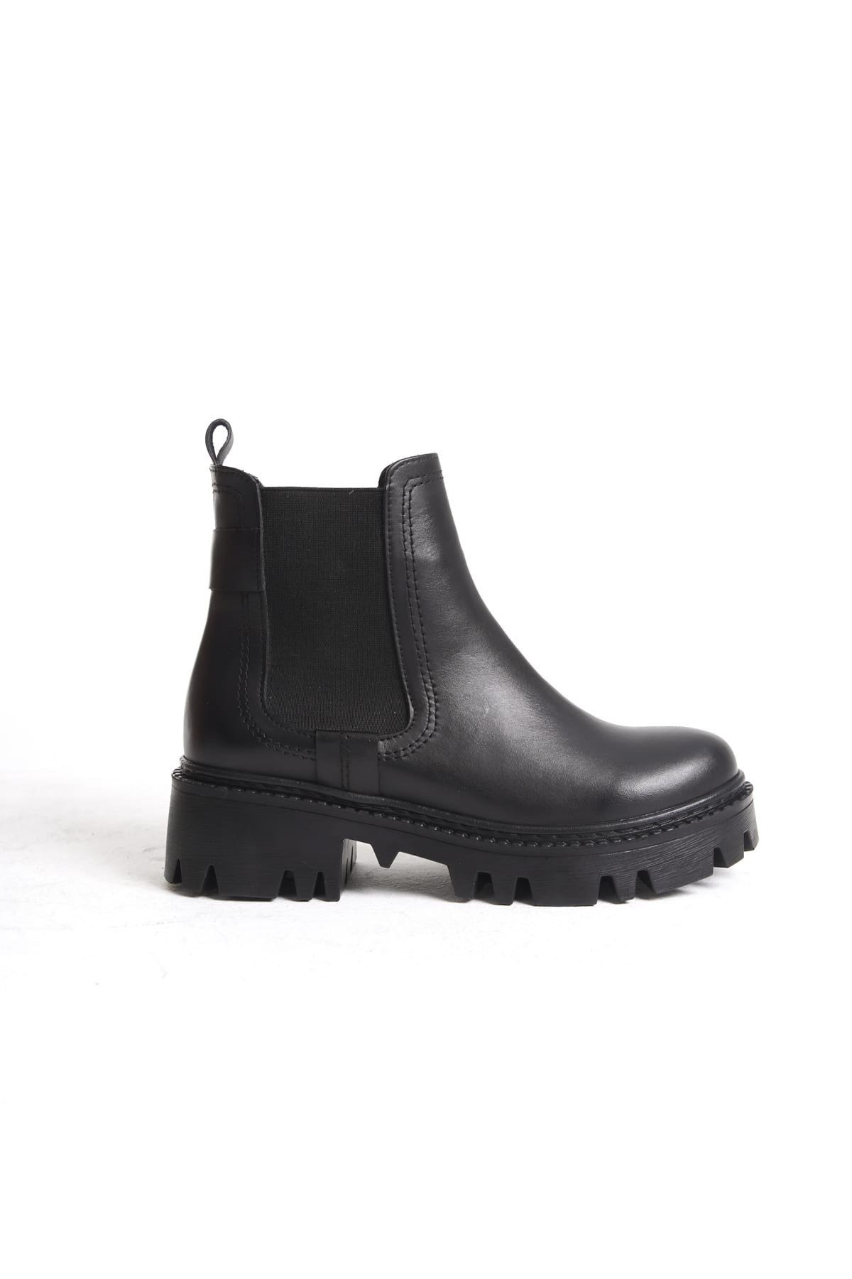 SHOES HAKİKİ DERİ LASTİKLİ KADIN BOT