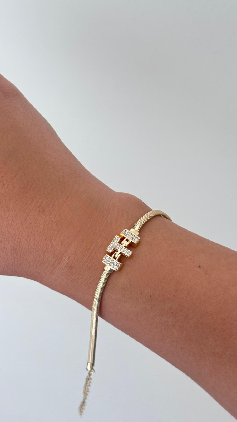 14k 'T' harf bilezik  - 1003