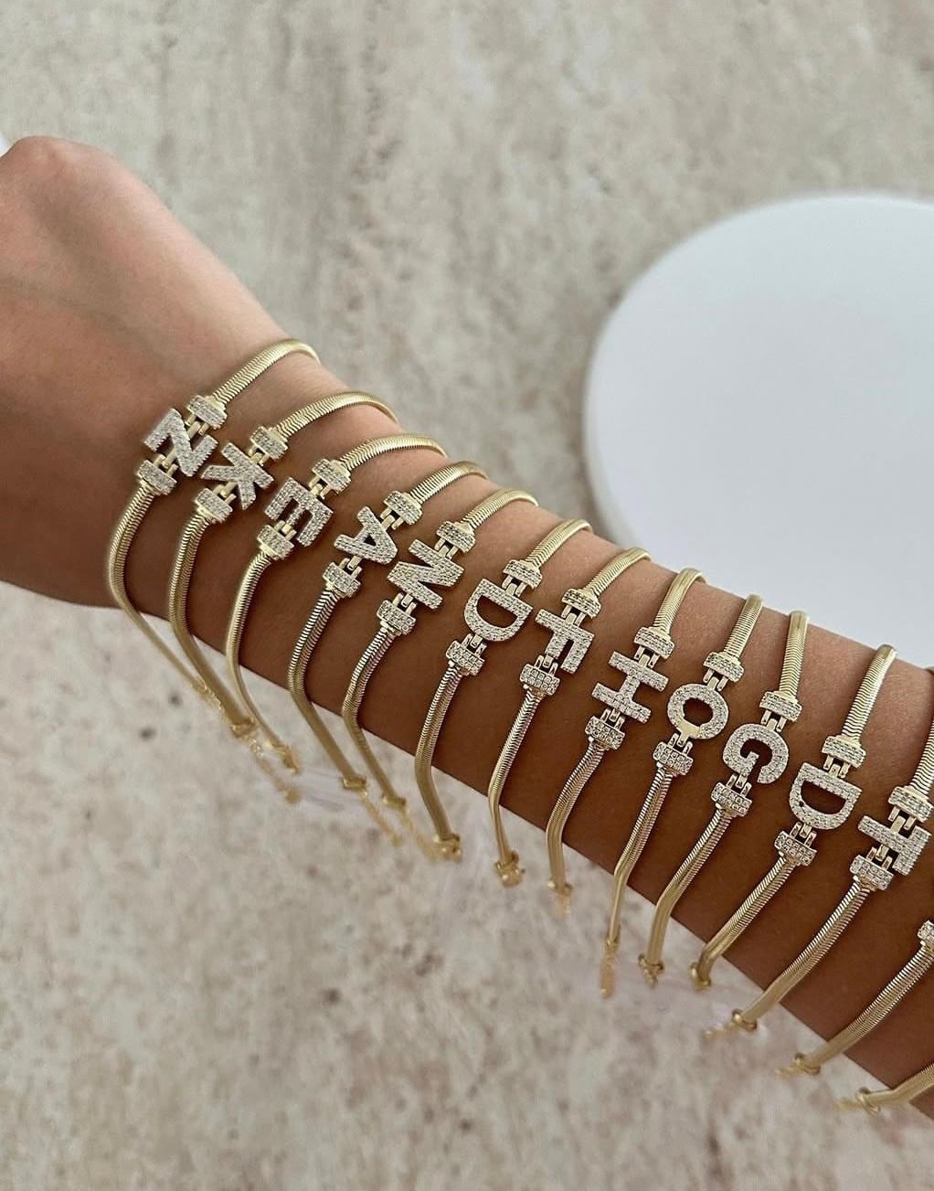 14k 'Y' harf bilezik  - 1003