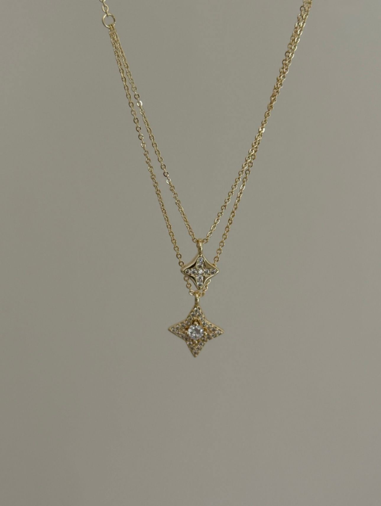 Vip taşlı sparkle kolye - 1049