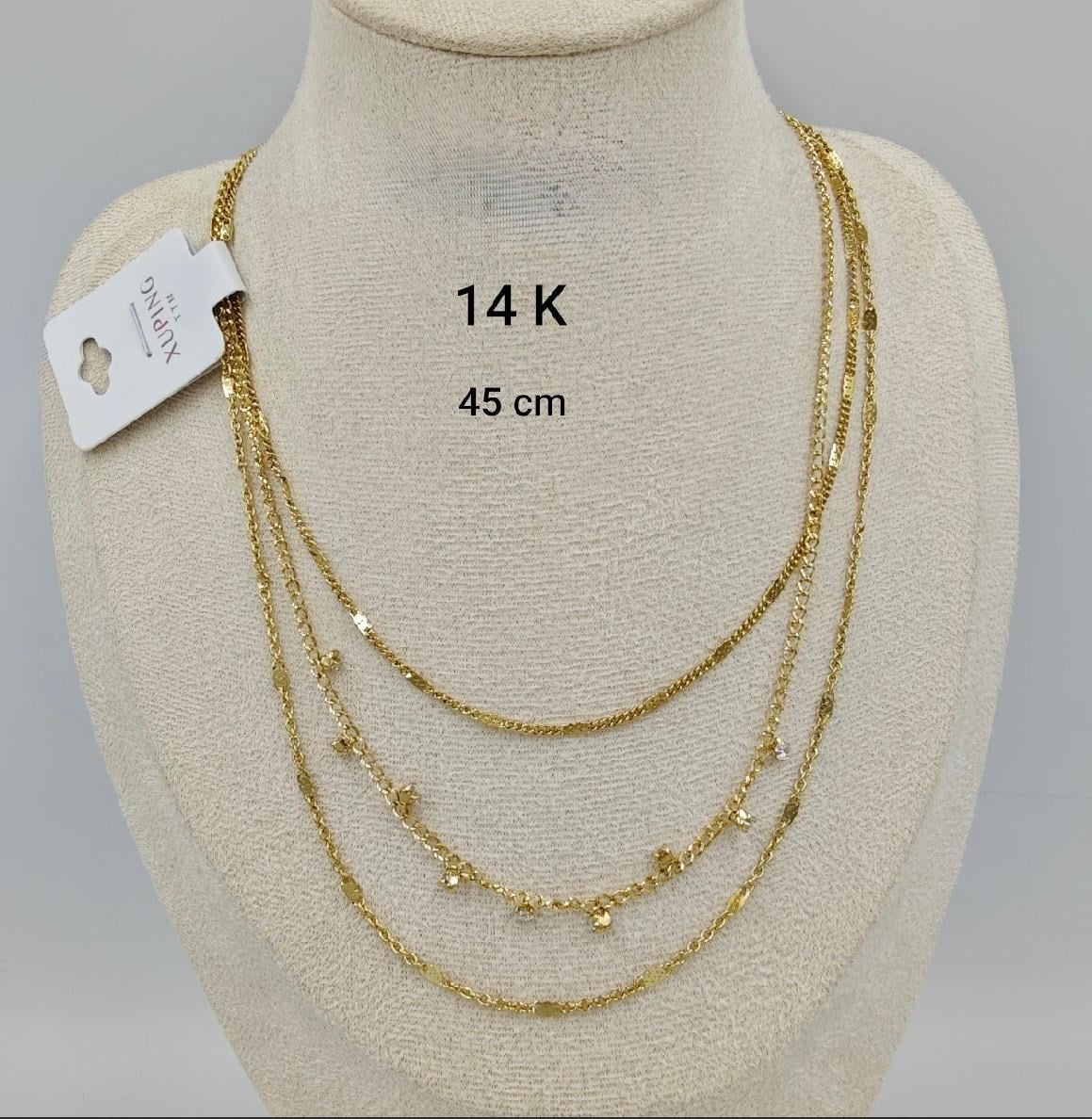 Xuping 3'lü  zincir kolye -1068 