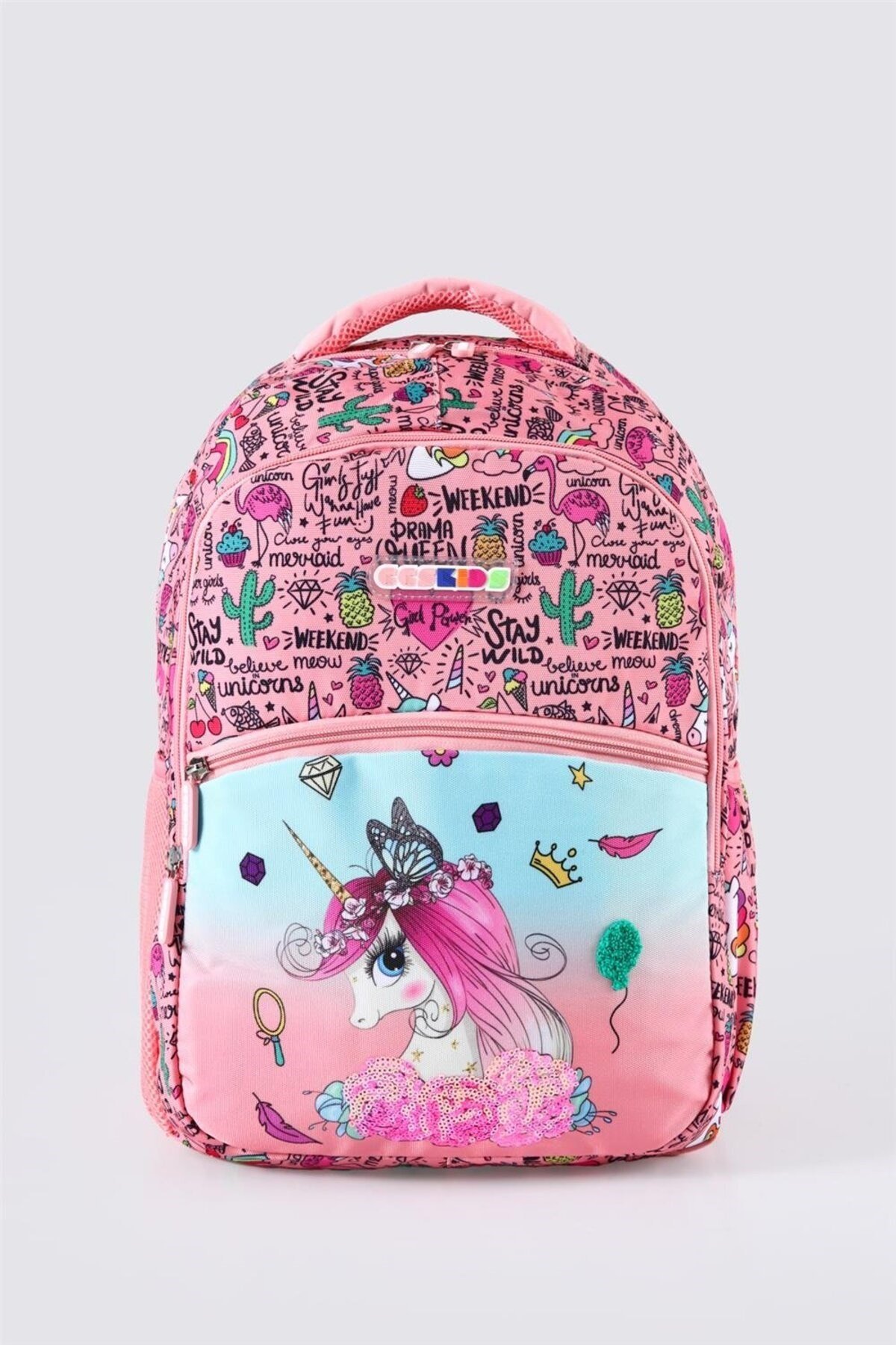 KİDS Çoçuk Unicorn Desenli Okul Çantası