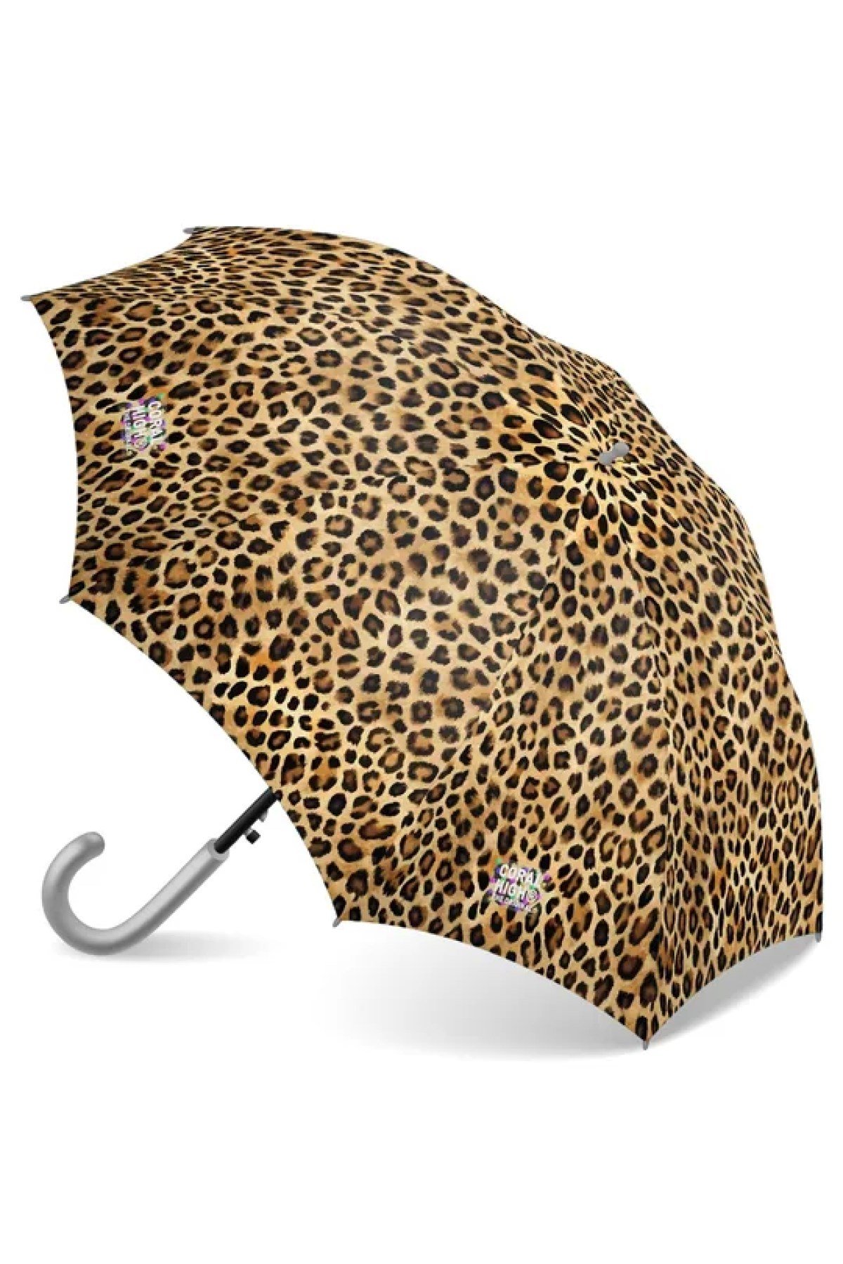 Kids Kahverengi Leopar Desenli Çocuk Şemsiyesi 12670