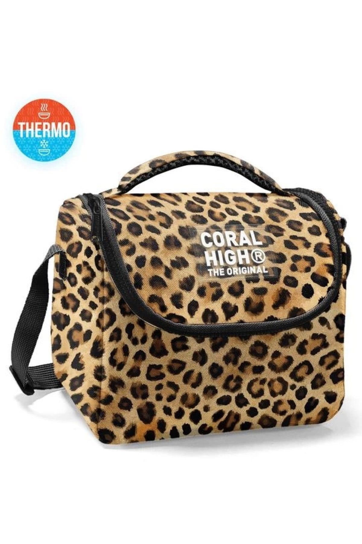 Kids Kahverengi Leopar Desenli Thermo Beslenme Çantası 22781