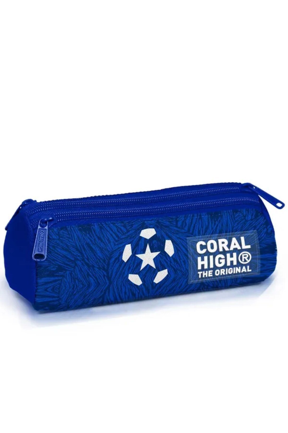 Kids Lacivert Saks Futbol Desenli Üç Bölmeli Kalem Çantası 11197
