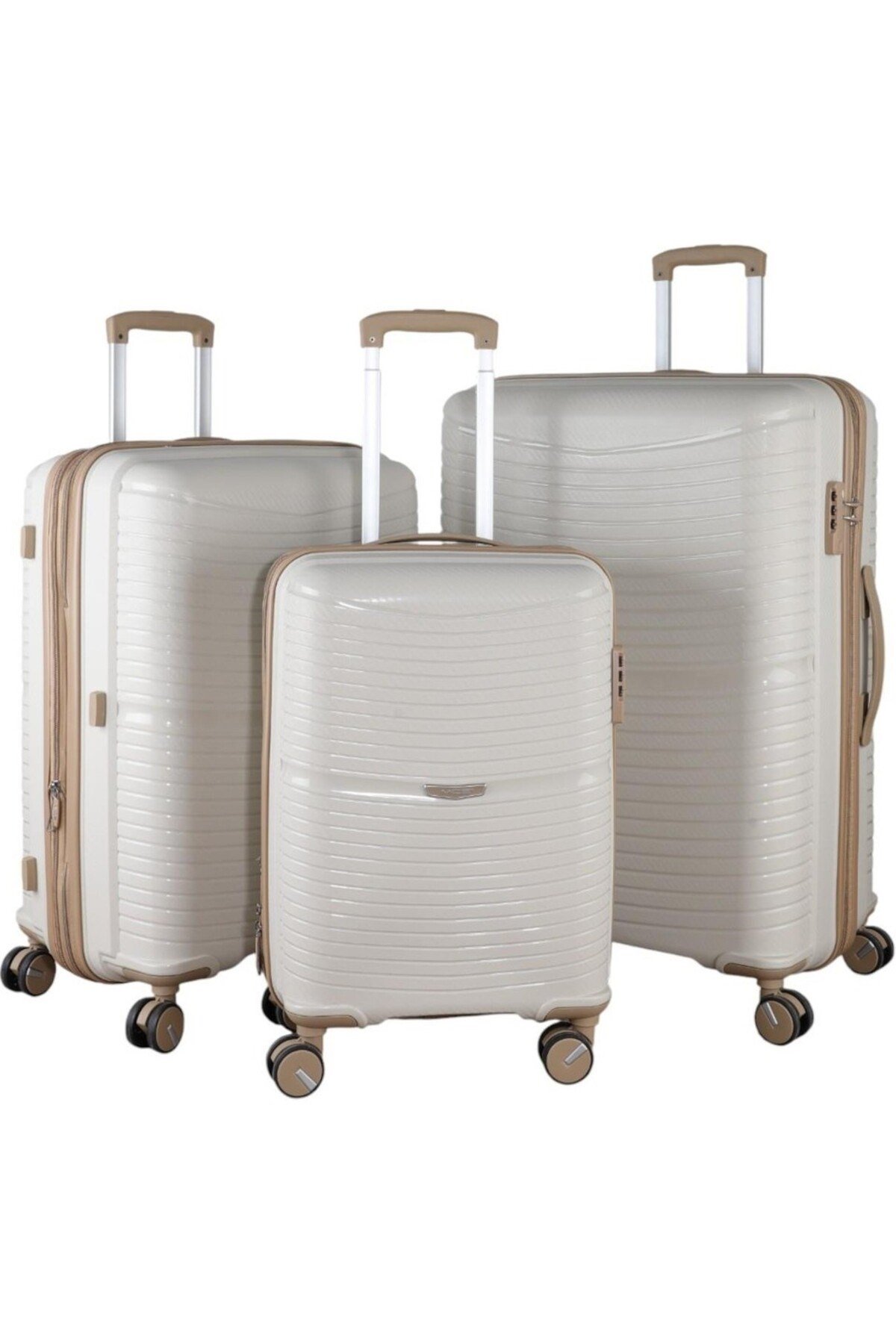 Körüklü Ultra Hafif Polipropilen Ekstra Hacim 3 Lü Valiz Seti