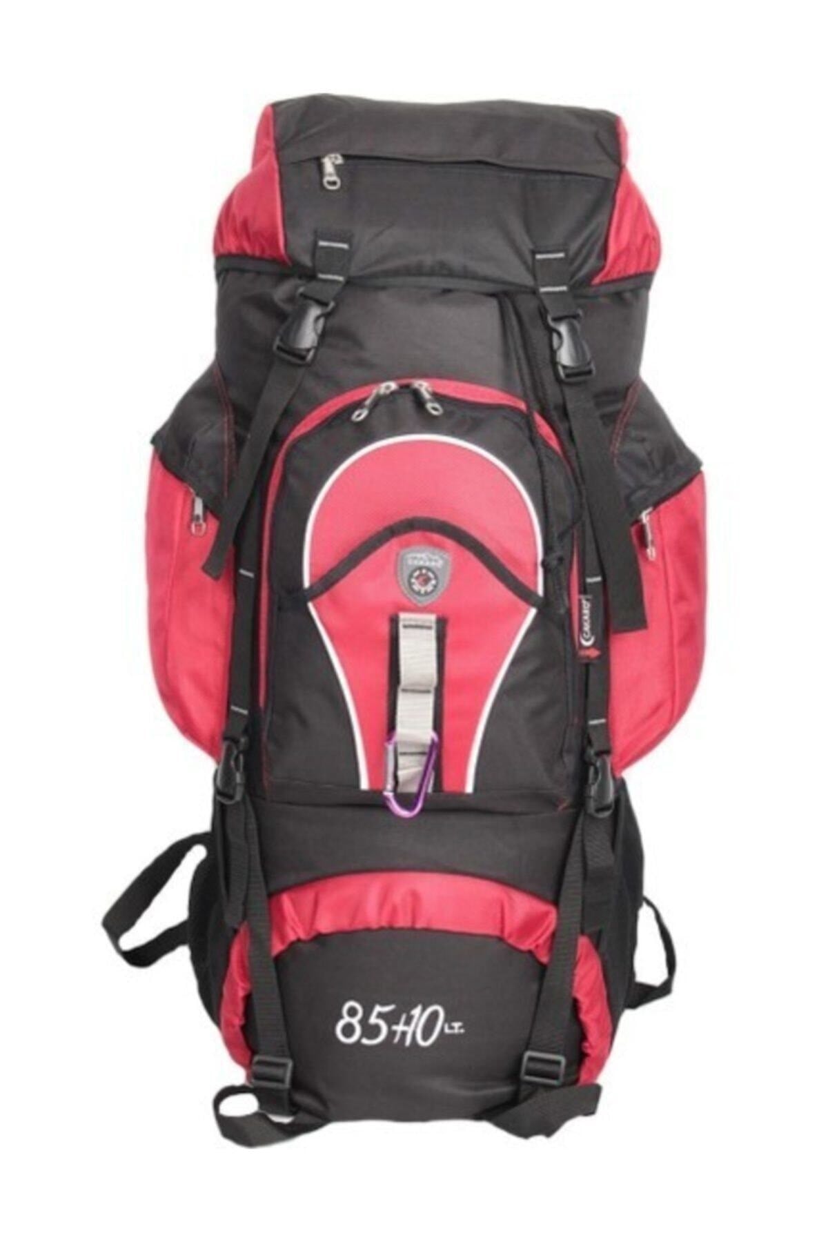 Unisex Kırmızı Büyük Boy Sırt Çantası 85+10 lt