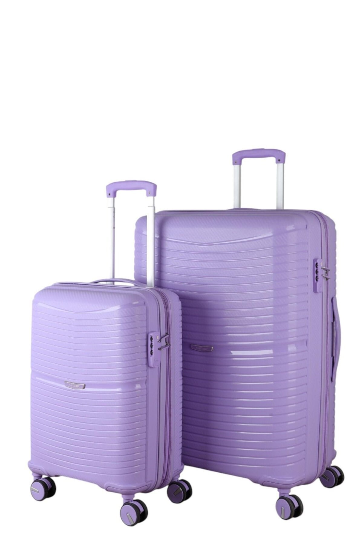 V379 AURA Y.ÜRETİM PP VALİZ 55 CM + 75 CM SİYAH SET