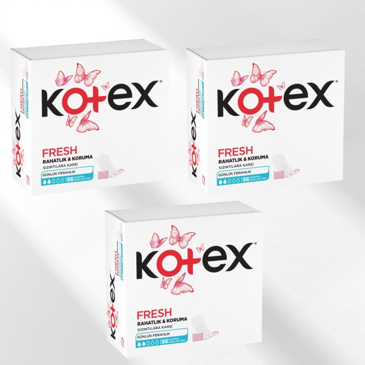 Kotex Günlük Ped Normal 56'lı x3