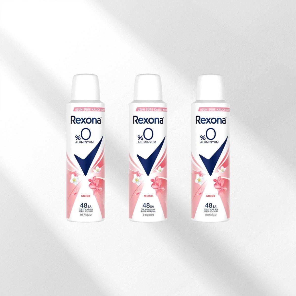 Rexona Kadın Sprey Deodorant Musk %0 Alüminyum 3x150 ml