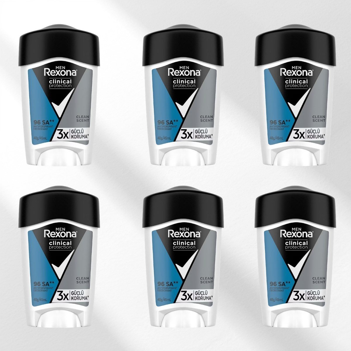 Rexona Men Clinical Protection Clean Scent 6x45 ml Erkek Stick