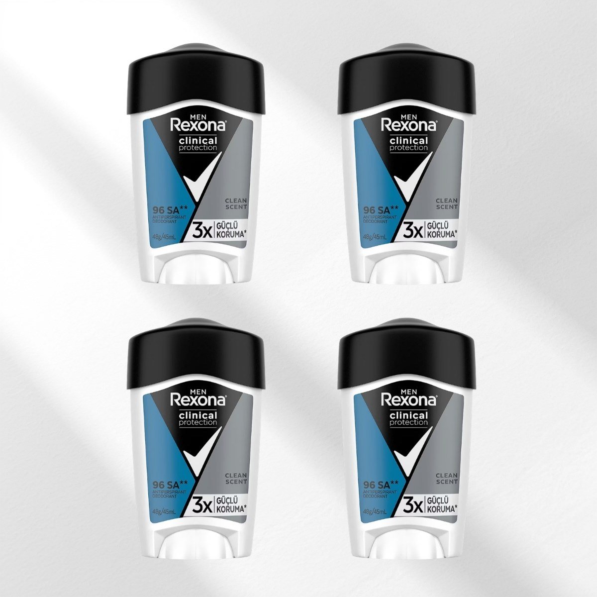 Rexona Men Clinical Protection Clean Scent 4x45 ml Erkek Stick