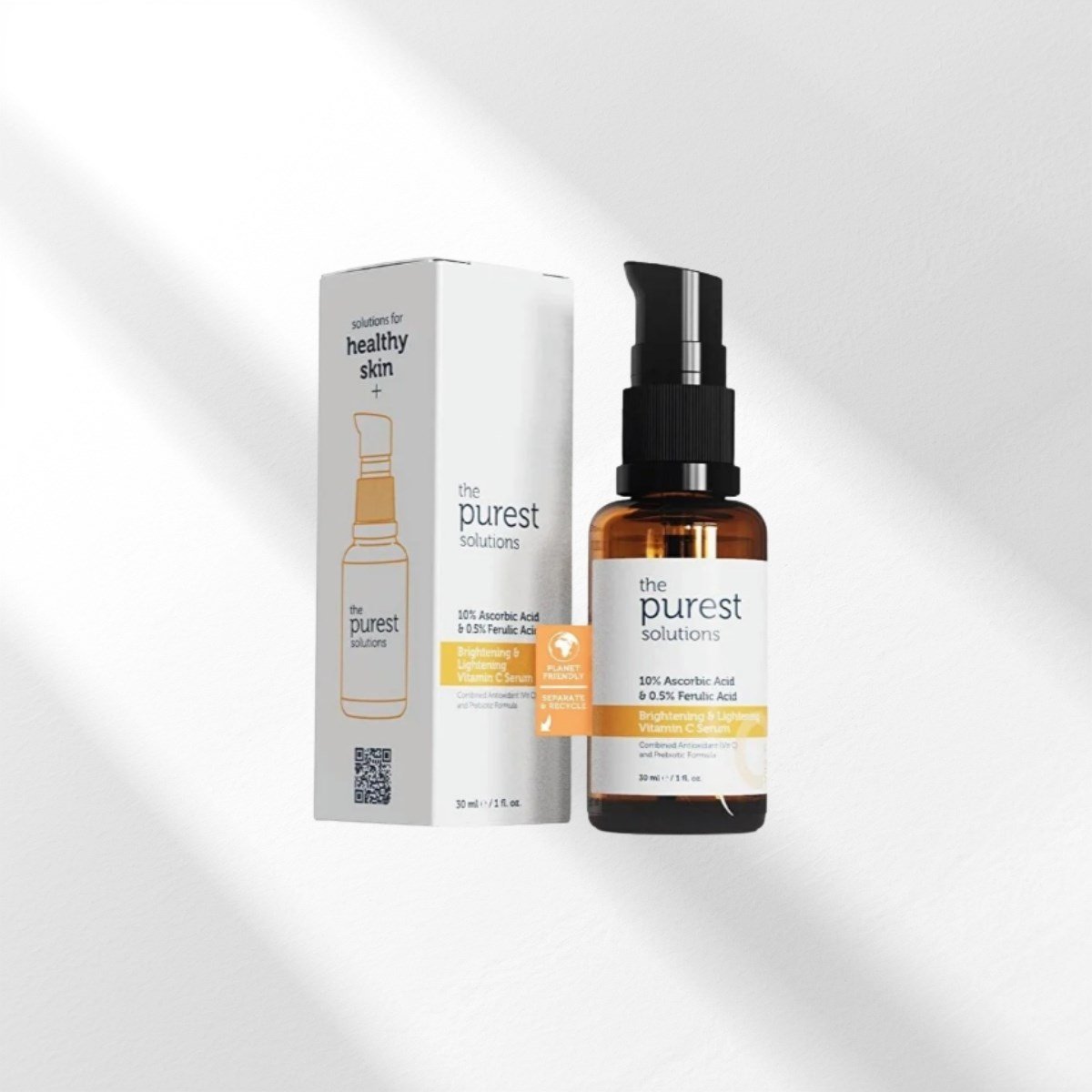 The Purest Solutions, C Vitamini Aydınlatıcı ve Cilt tonu Eşitleyici Cilt Bakım Serumu 30 ml (%10 Ascorbic Acid & Ferulic Acid%0,5)