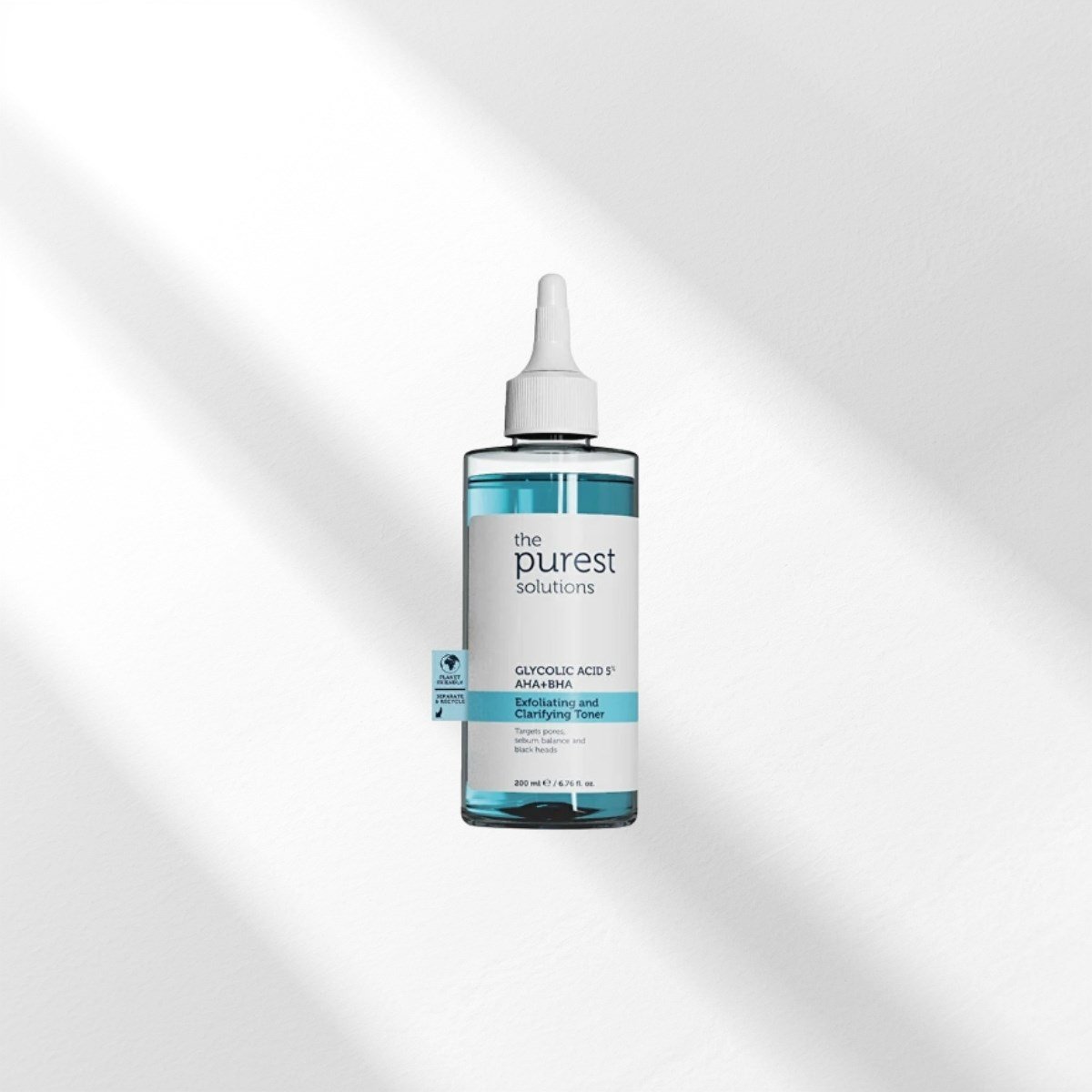 The Purest Solutions, Gözenek ve Siyah Nokta Görünümünü Azaltmaya Yardımcı Arındırıcı Tonik,%5 Glikolik Asit, AHA, BHA, 200 ml