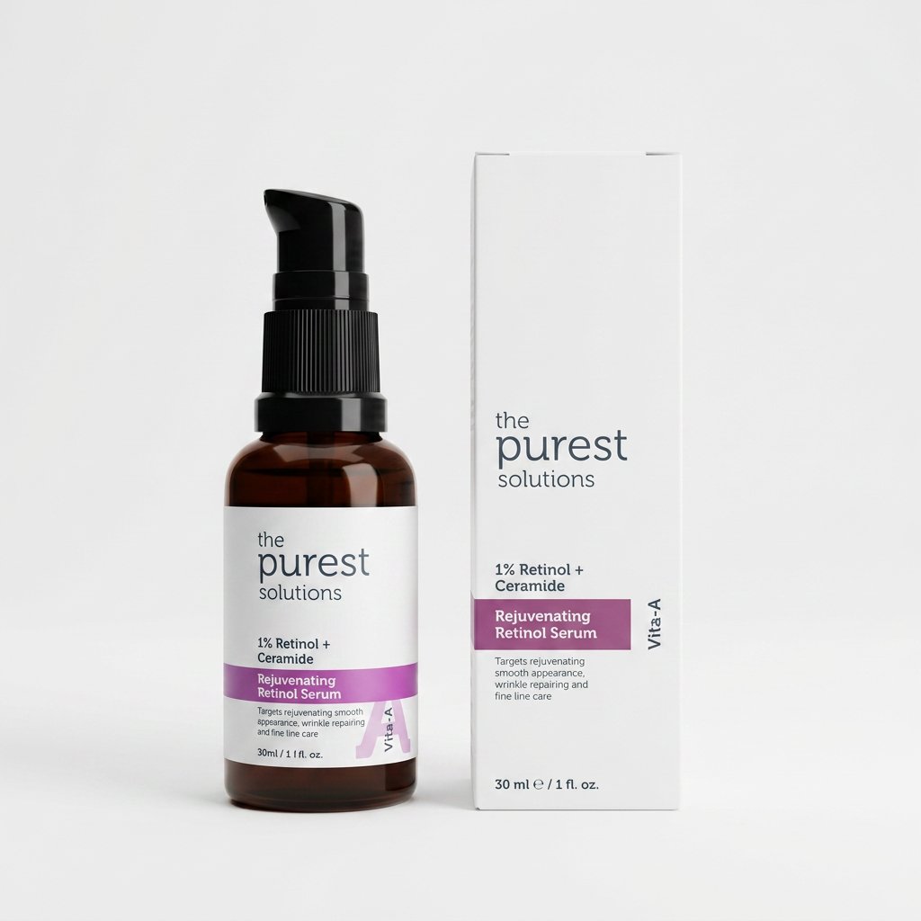The Purest Solutions Kırışıklık Karşıtı, Onarıcı Retinol (a Vitamini) Gece Serumu 30 ml (1% Retinol + Ceramide