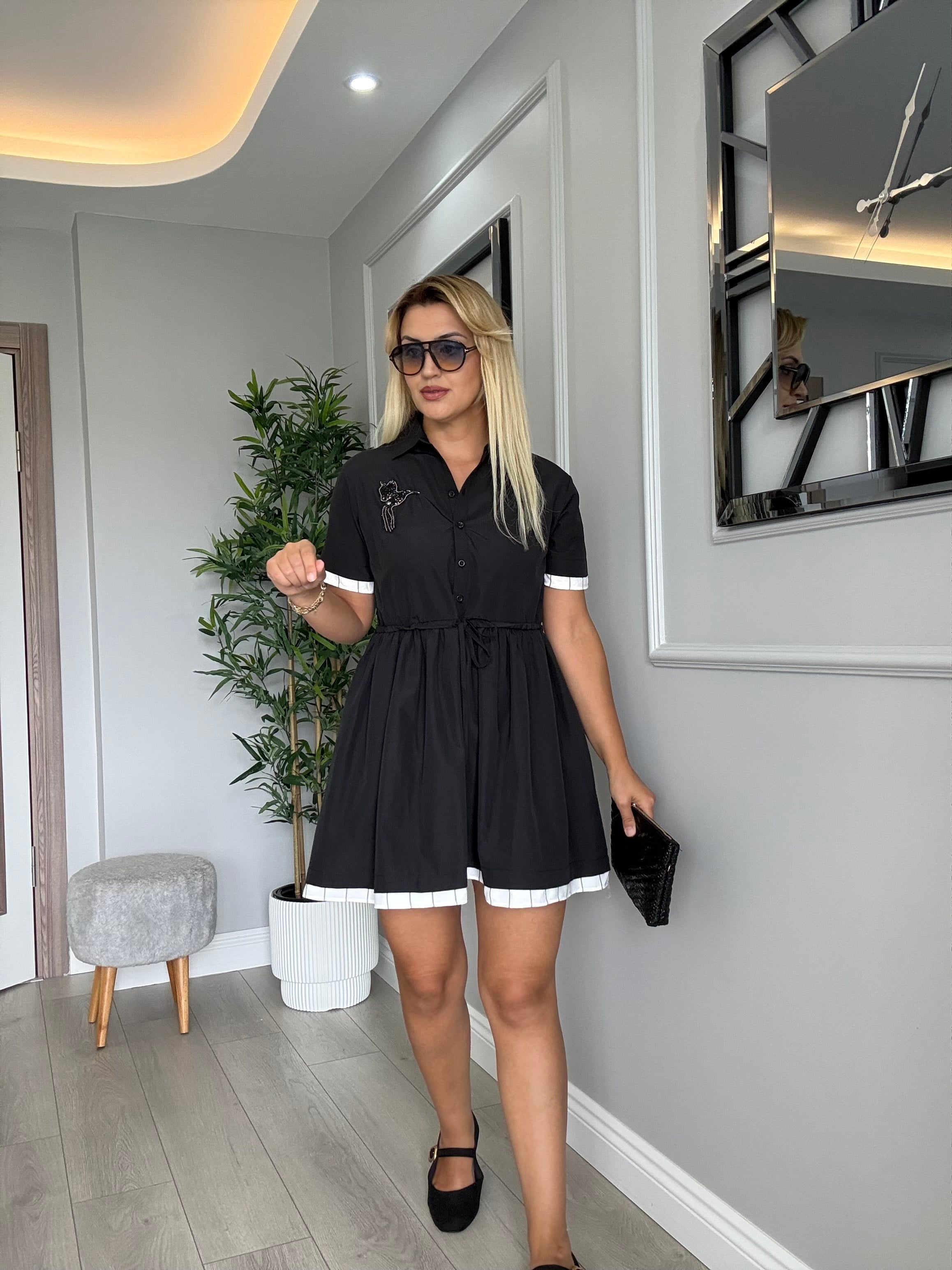 Orj marka model poplin kumaş elbise 