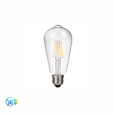 ECOLITE 7W ST64 LED FILAMENT AMPUL 900LM 2700K SARI IŞIK E27 ŞEFFAF CAM