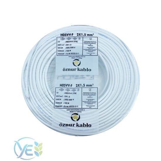 ÖZNUR 2X1.5 TTR KABLO BEYAZ