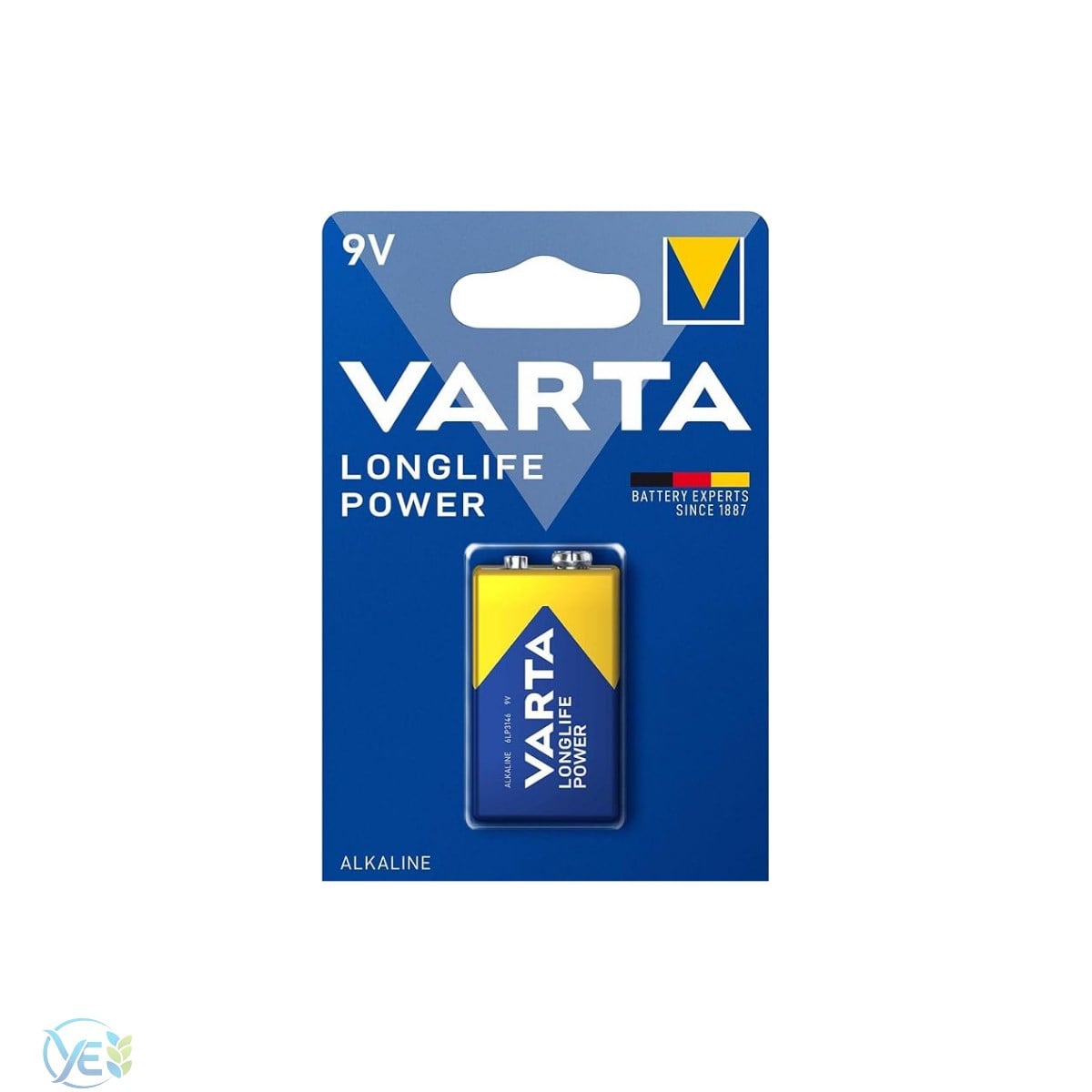 VARTA Longlife Power 9V = E-Blok Kare Tip Yüksek Performanslı Alkalin Pil