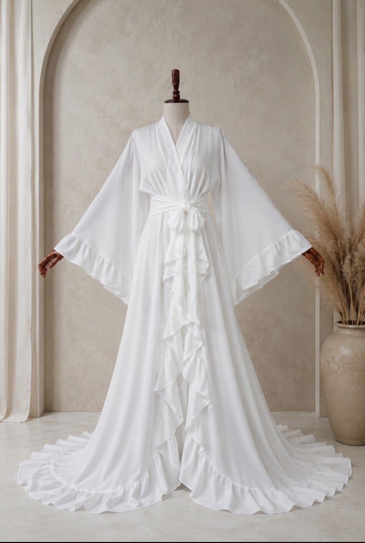 Abaya Medine İpeğinden Beyaz