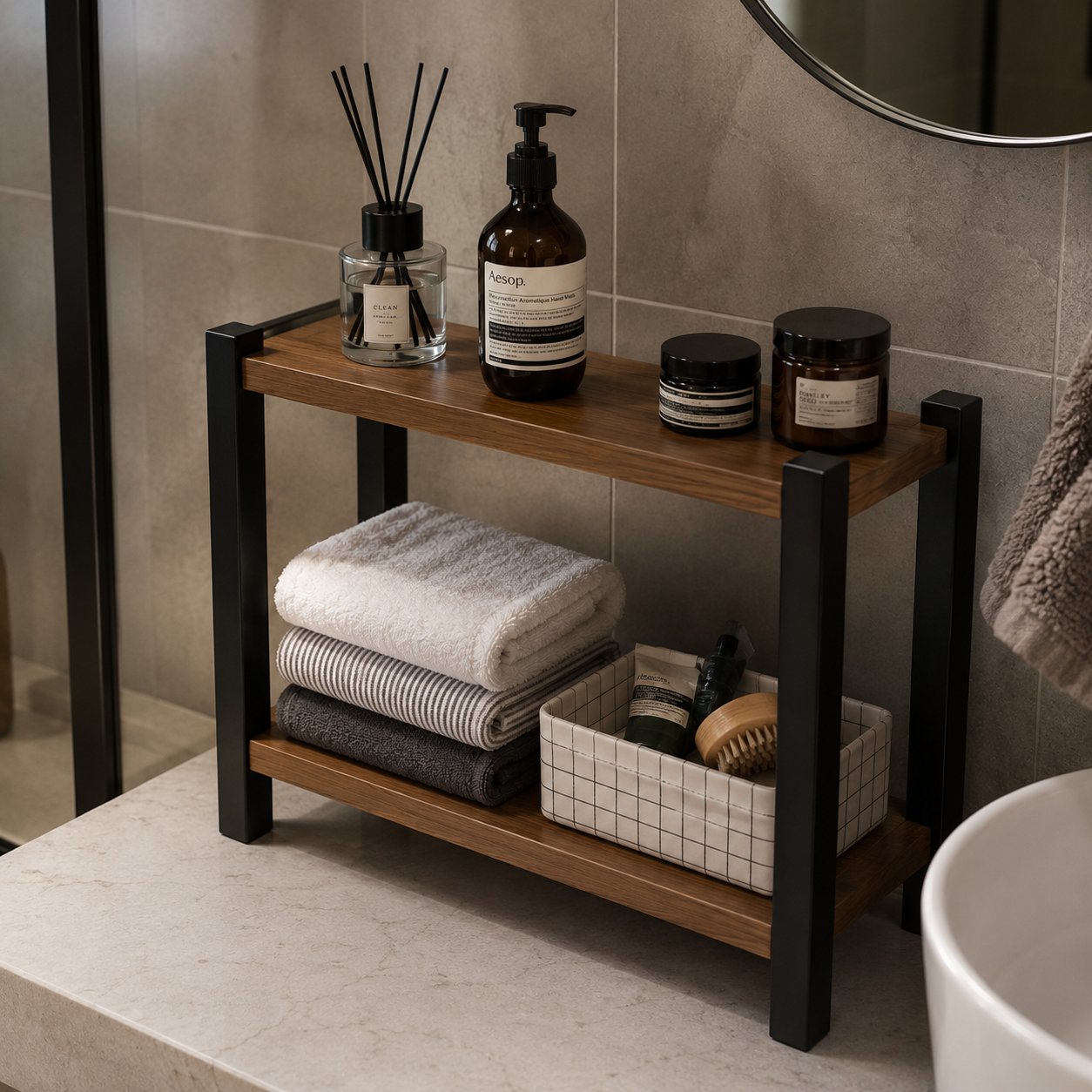 Çok Amaçlı Mutfak & Banyo Rafı Atlantik Çam