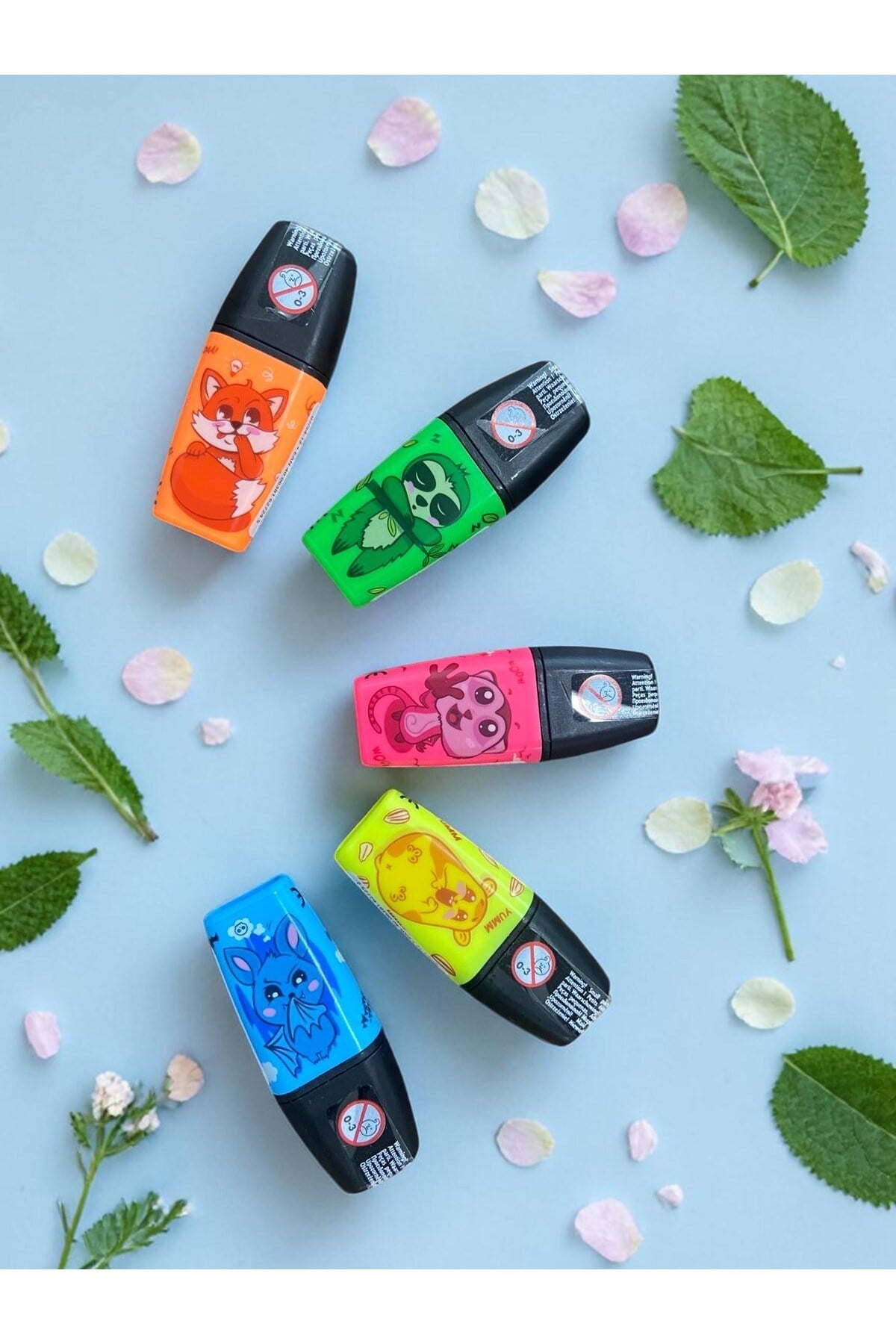 Boss Mini Animal Vibes 5'li Renk Mini Fosforlu Kalem