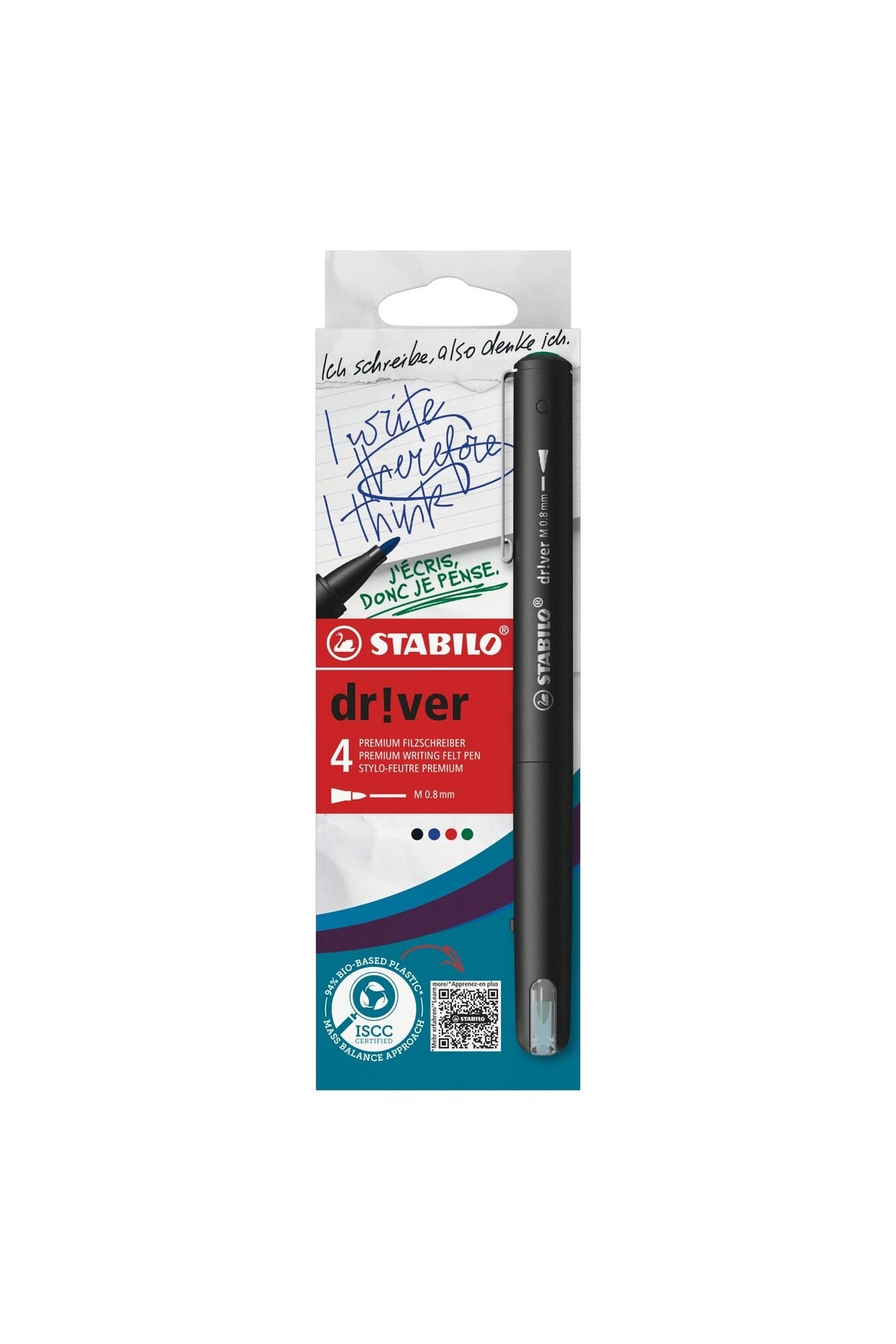 dr!ver (M) 4'lü Paket 0.8mm Keçe uçlu Teknik Çizim Kalemi