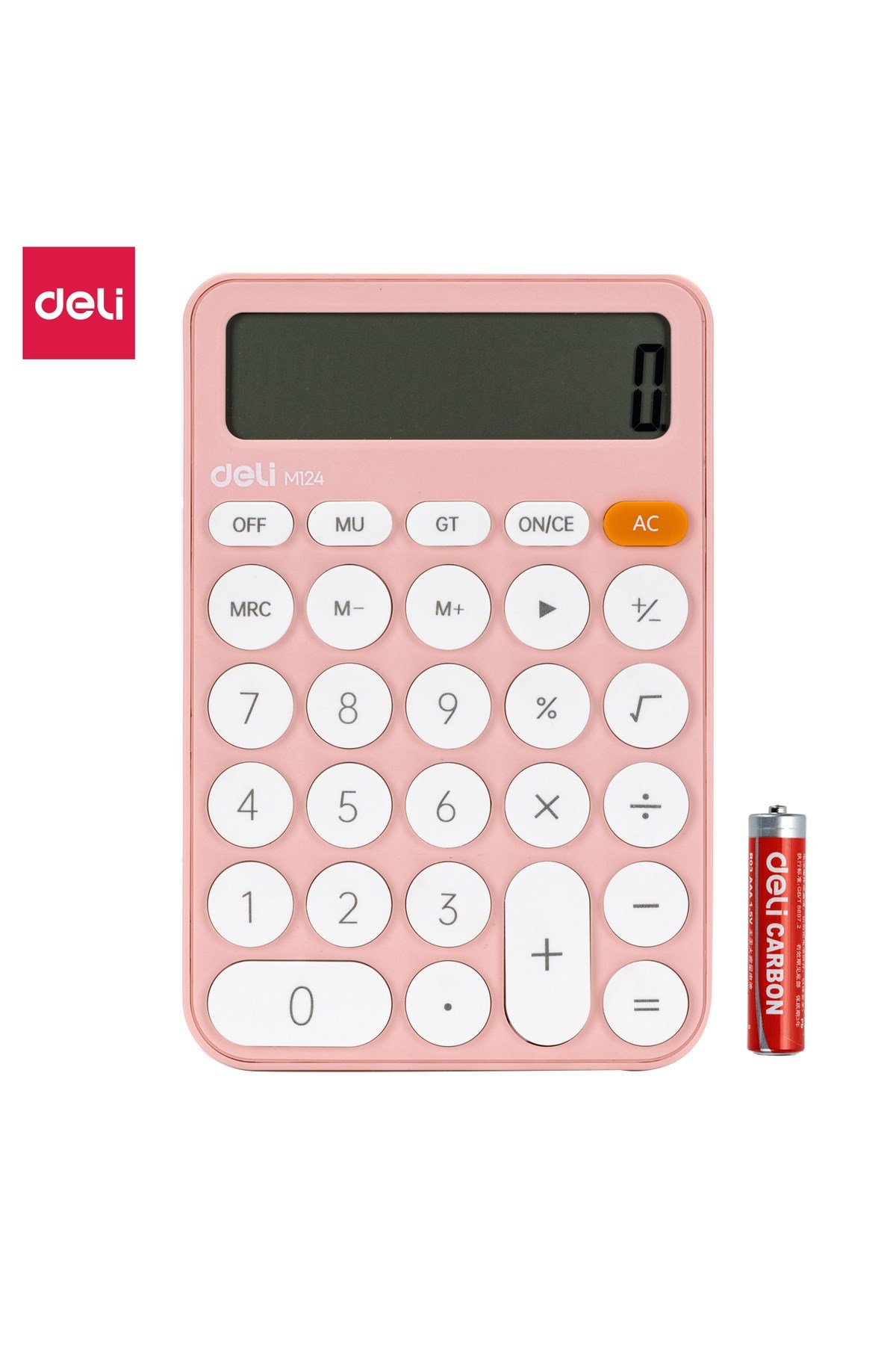 Hesap Makinesi 12 digit Pembe