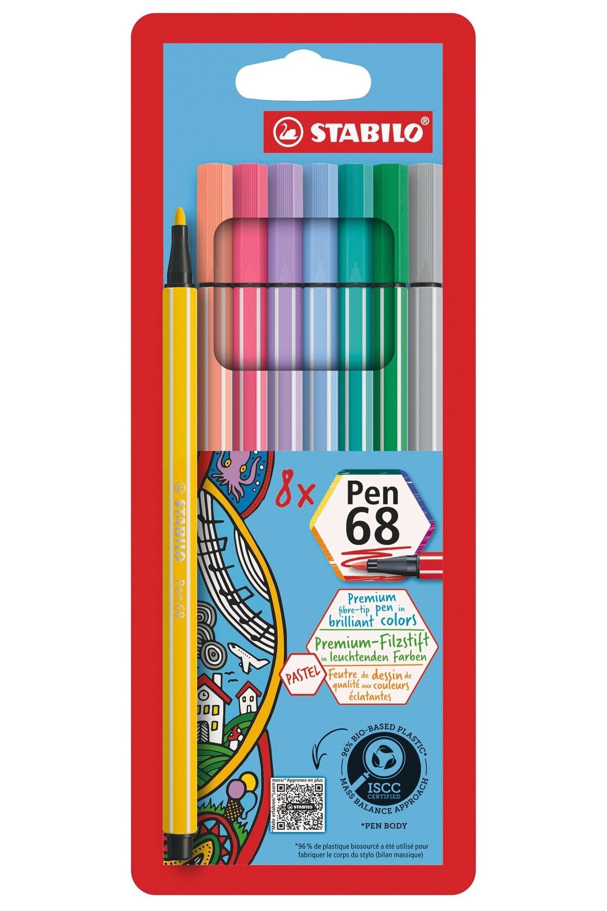 Pen Keçeli Kalem 68 8'Li Pastel Paket