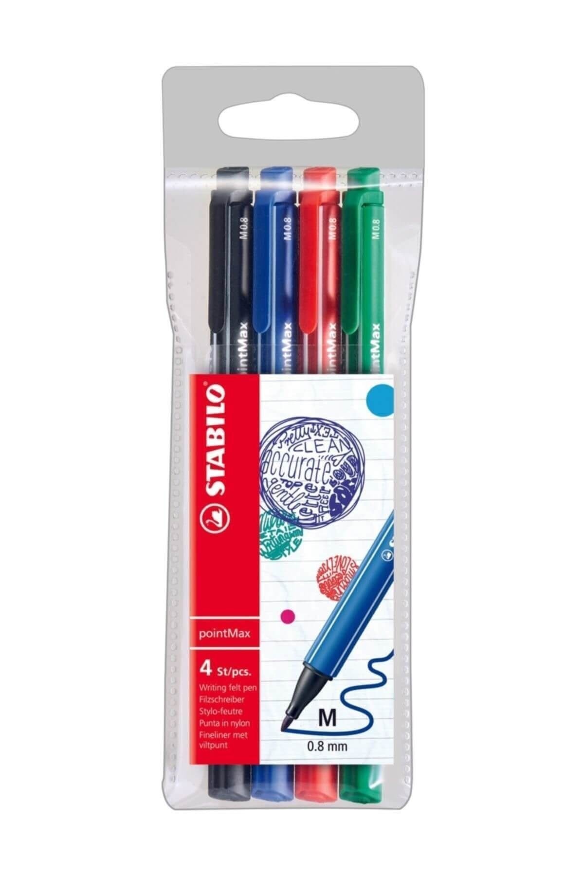 POİNTMAX 0.8 MM 4 LÜ CANLI RENK SET