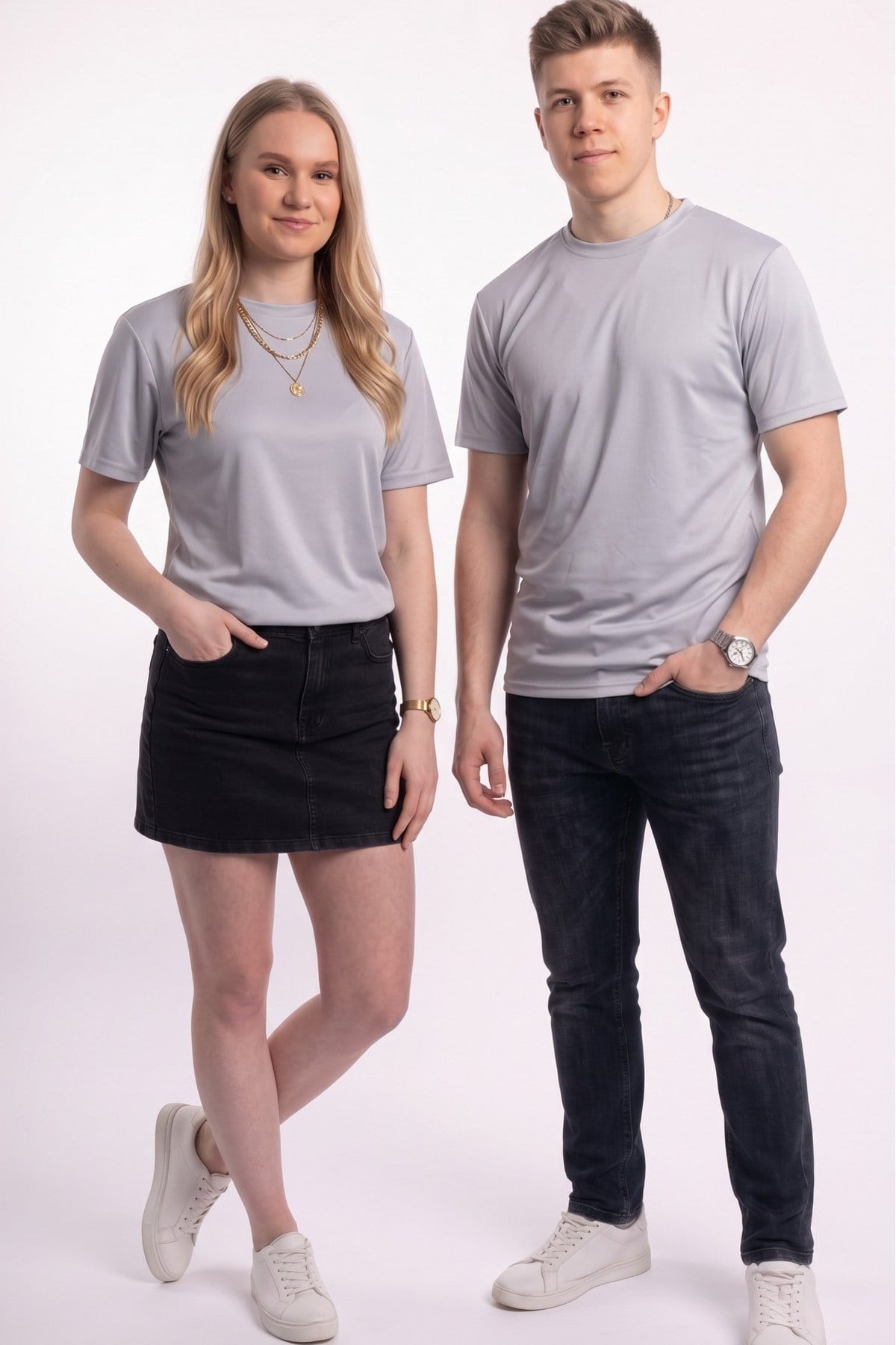 Erkek / Kadın Unisex Premium Polymesh Kumaş Nefes Alabilen Basic Spor Tişört T-Shirt