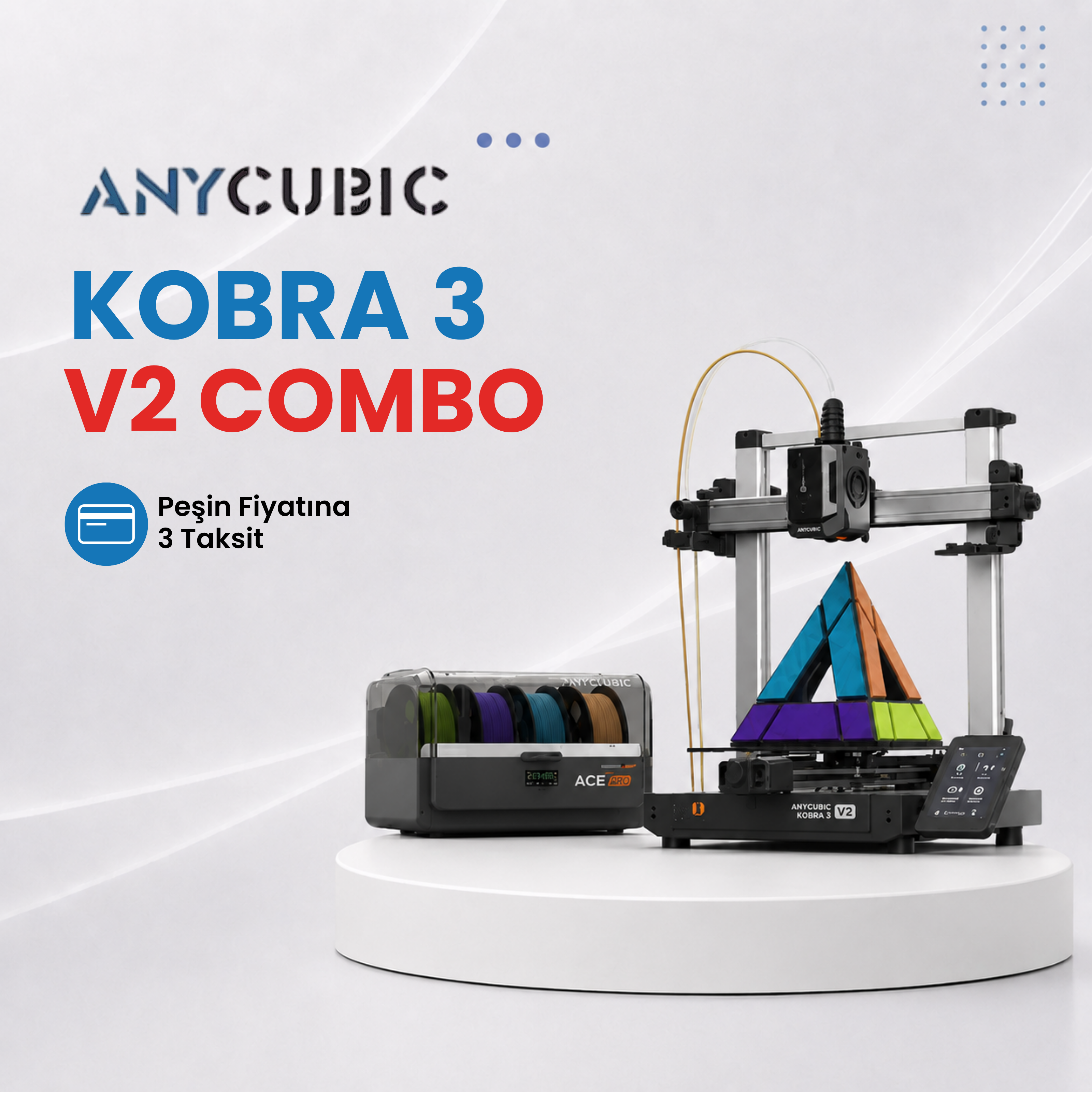 Anycubic Kobra 3 V2 Combo 3D Yazıcı
