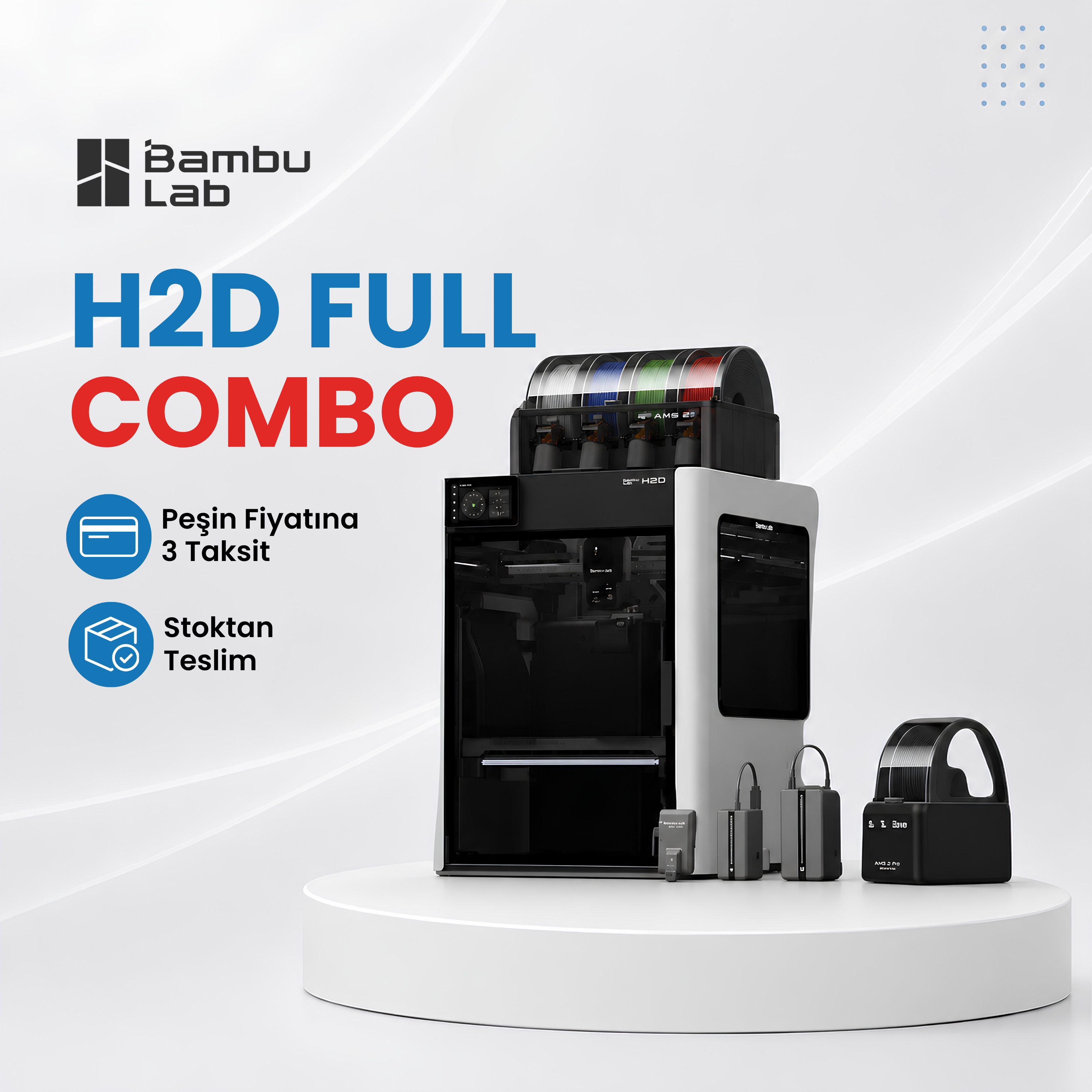 Bambu Lab H2D Laser Full Combo 40W 3D Yazıcı
