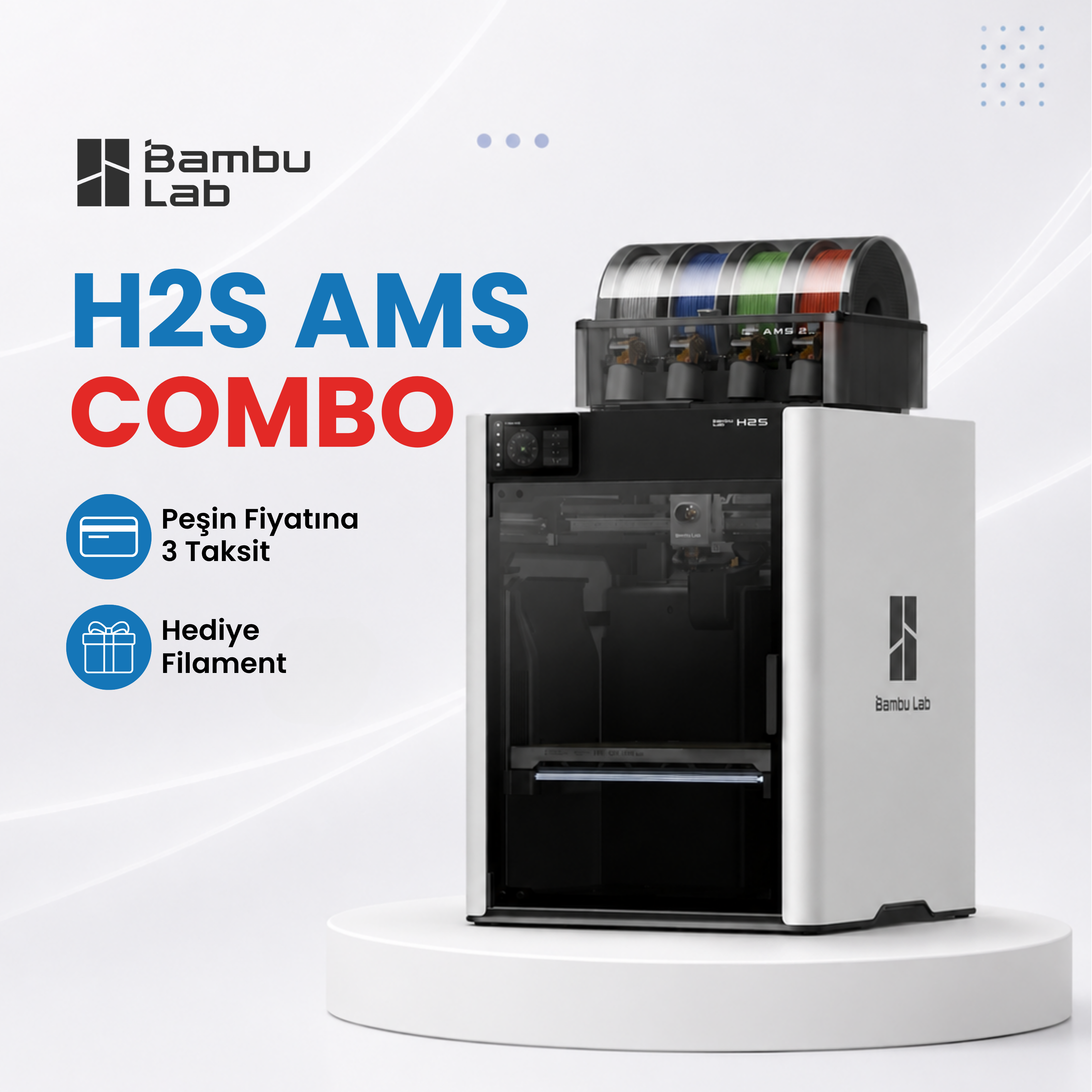 Bambu Lab H2S AMS Combo 3D Yazıcı