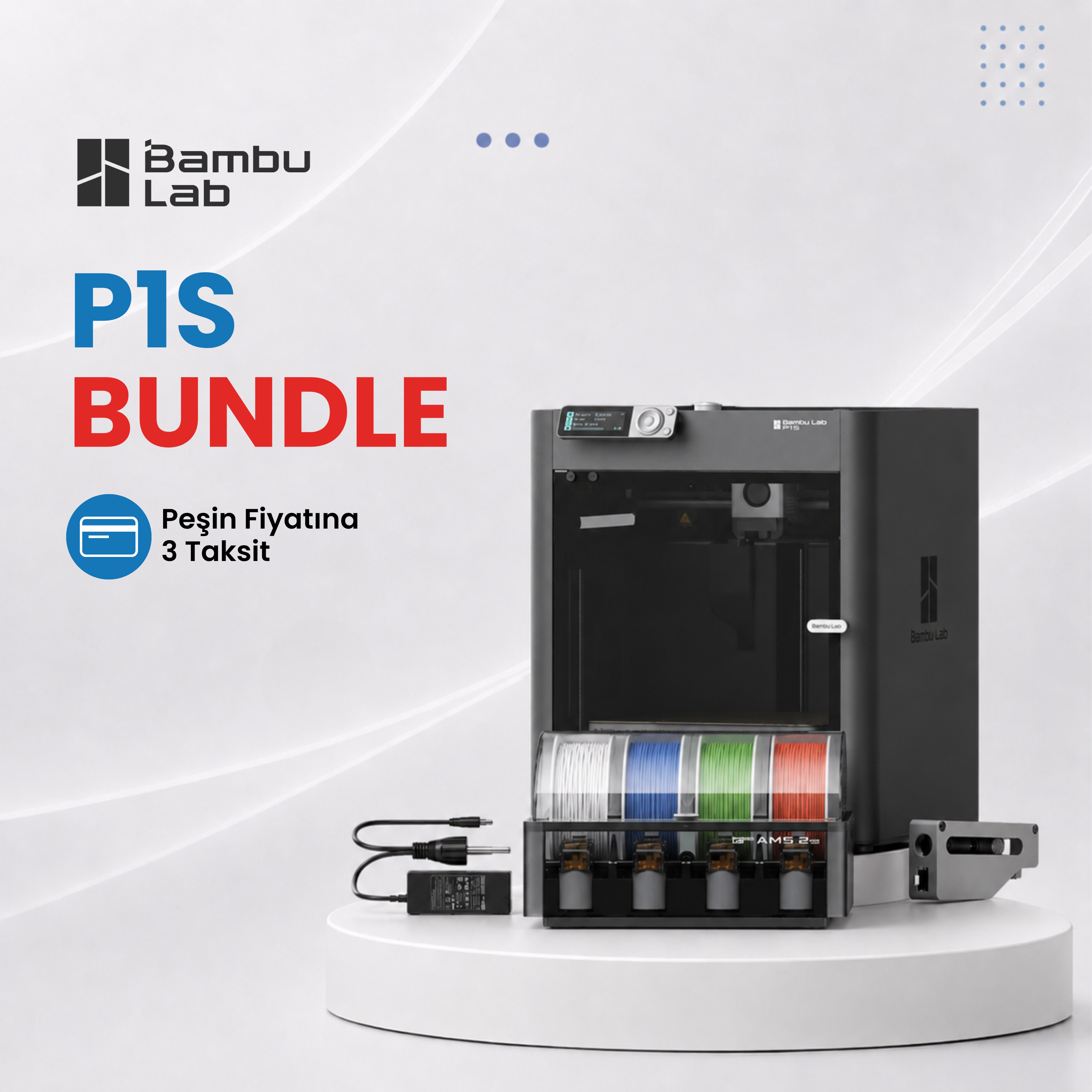 Bambu Lab P1S Bundle 3D Yazıcı