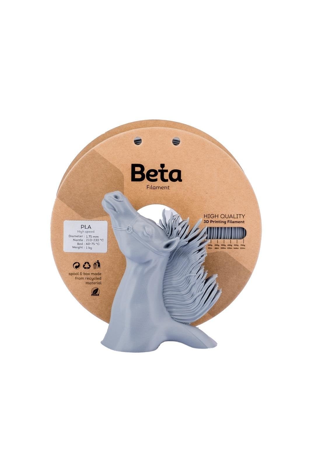 Beta PLA High-Speed Filament Grey(Gri) - 1KG