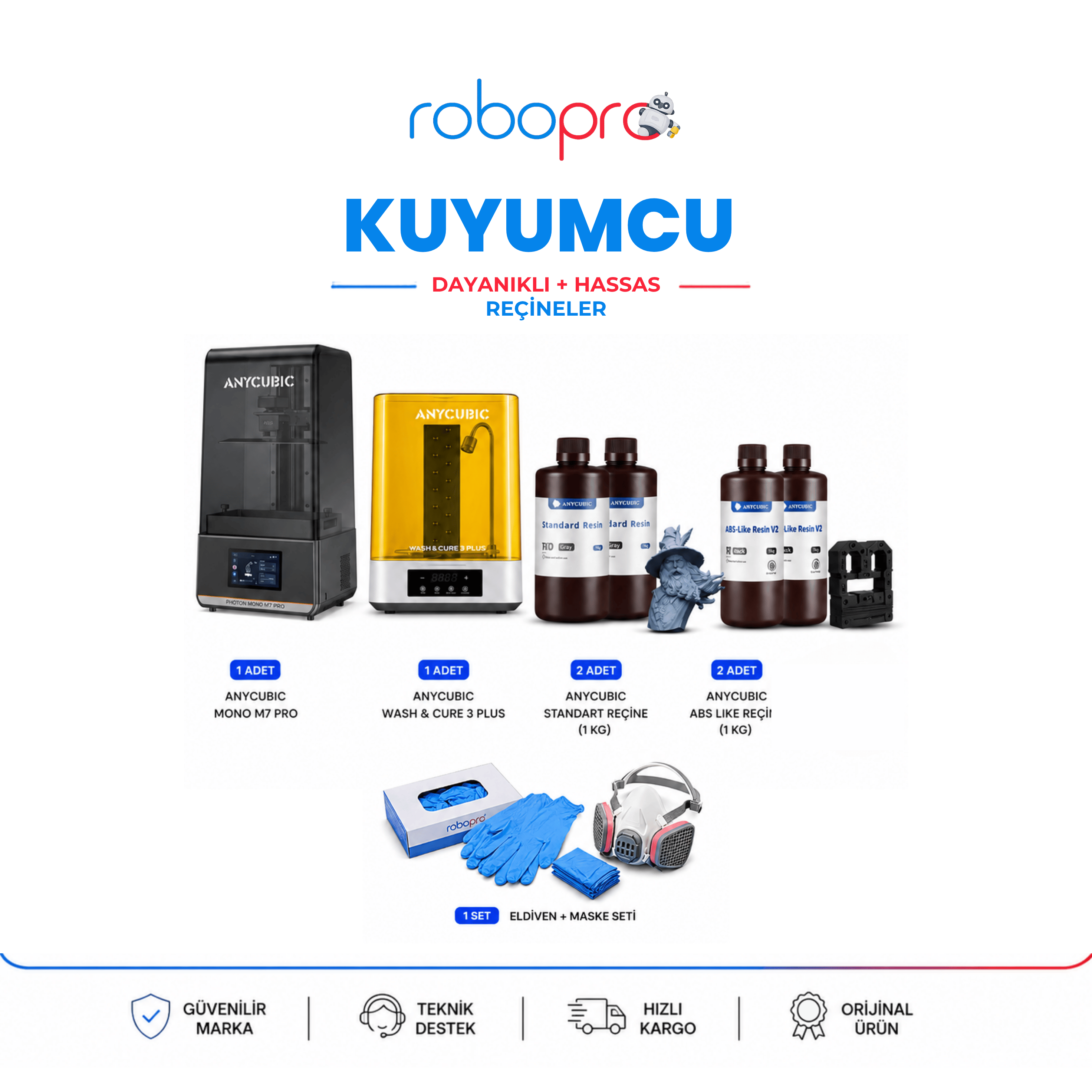 Dayanıklı + Hassas Reçineler