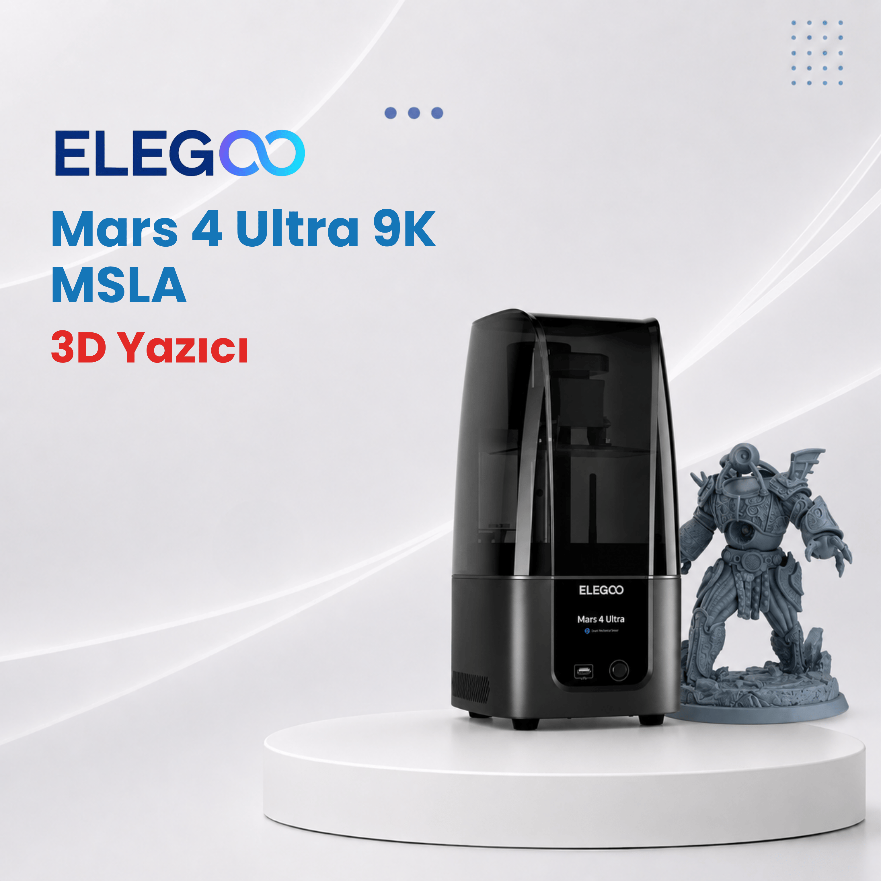 ELEGOO Mars 4 Ultra 9K MSLA 3D Yazıcı