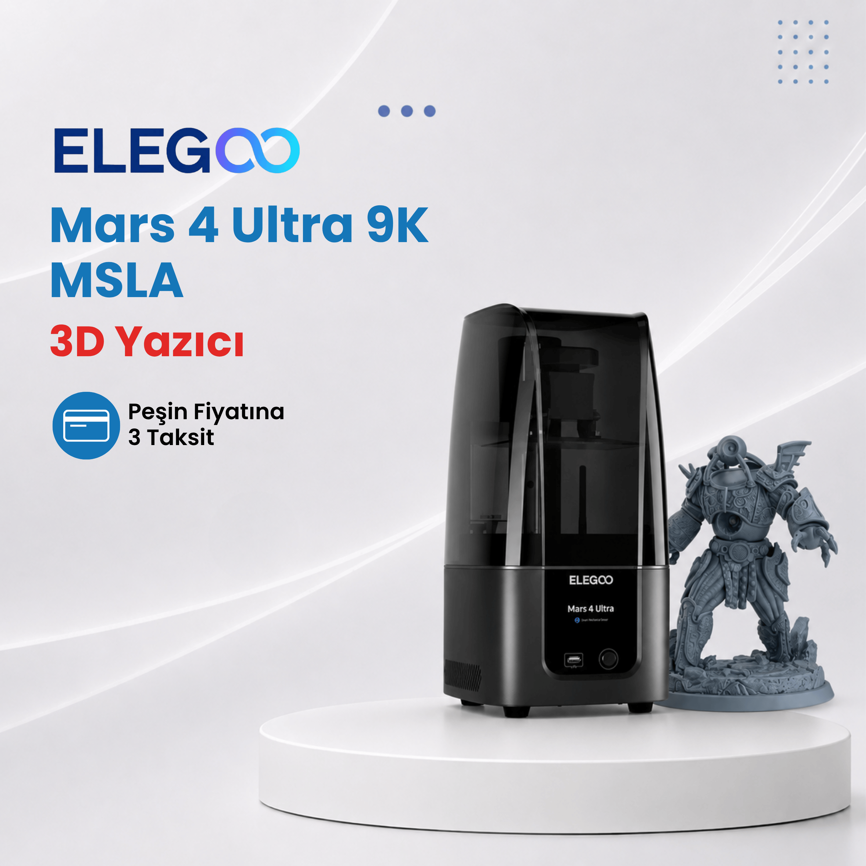 ELEGOO Mars 4 Ultra 9K MSLA 3D Yazıcı