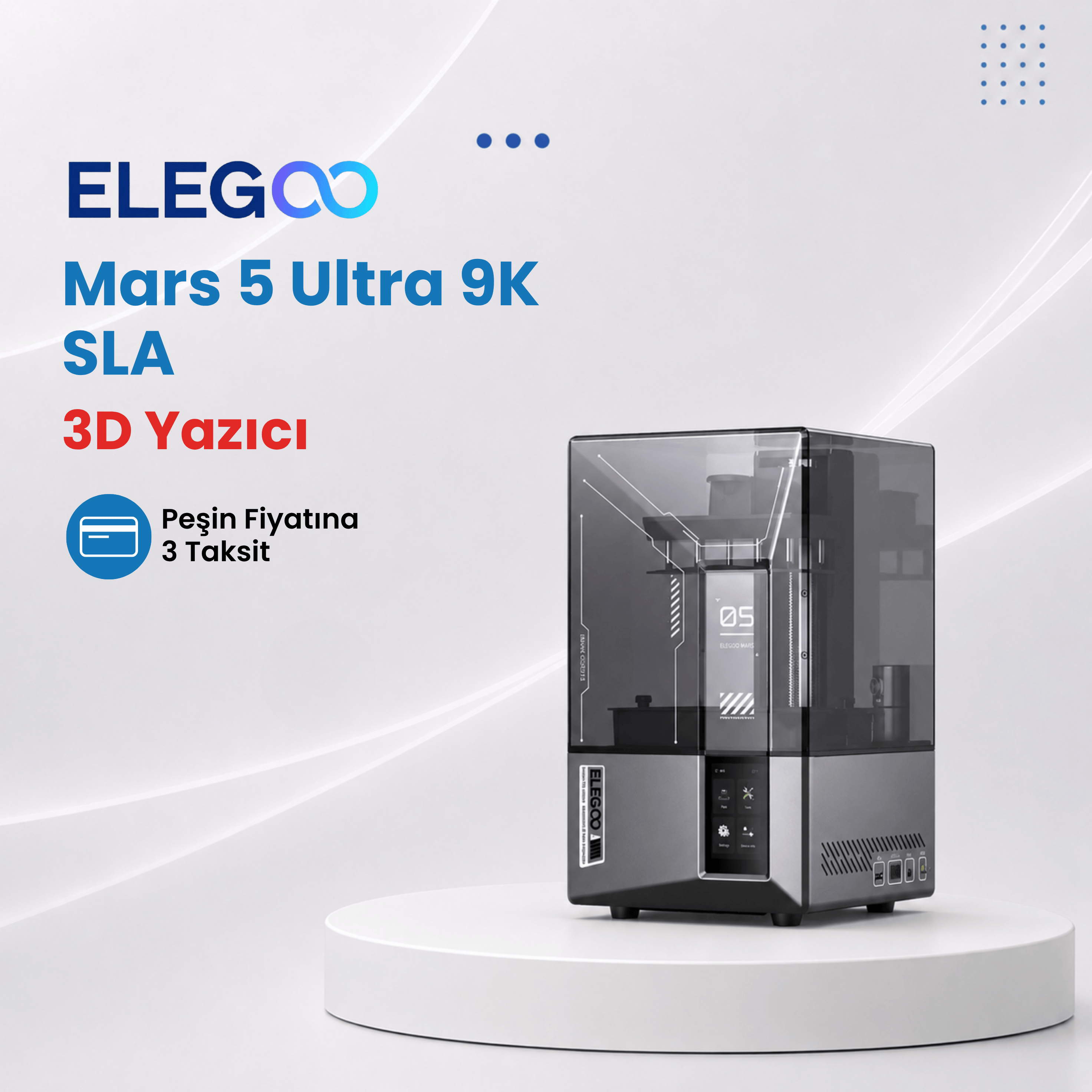 Elegoo Mars 5 Ultra 9K SLA 3D Yazıcı