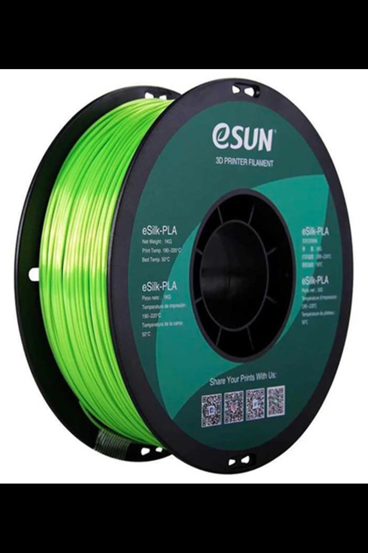 Esun eSilk-PLA Filament Yeşil