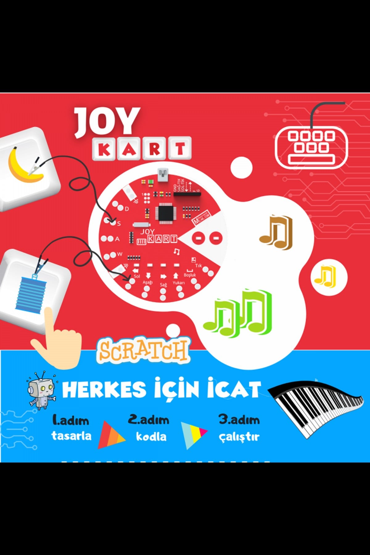 JOY KART - İLETKENLİK KODLAMA SETİ - MAKEY MAKEY