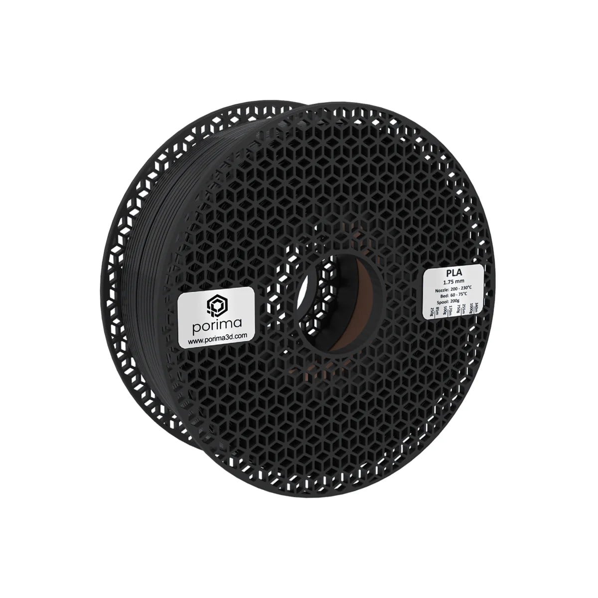 Porima PLA Filament Siyah- (1KG - 1.75MM)