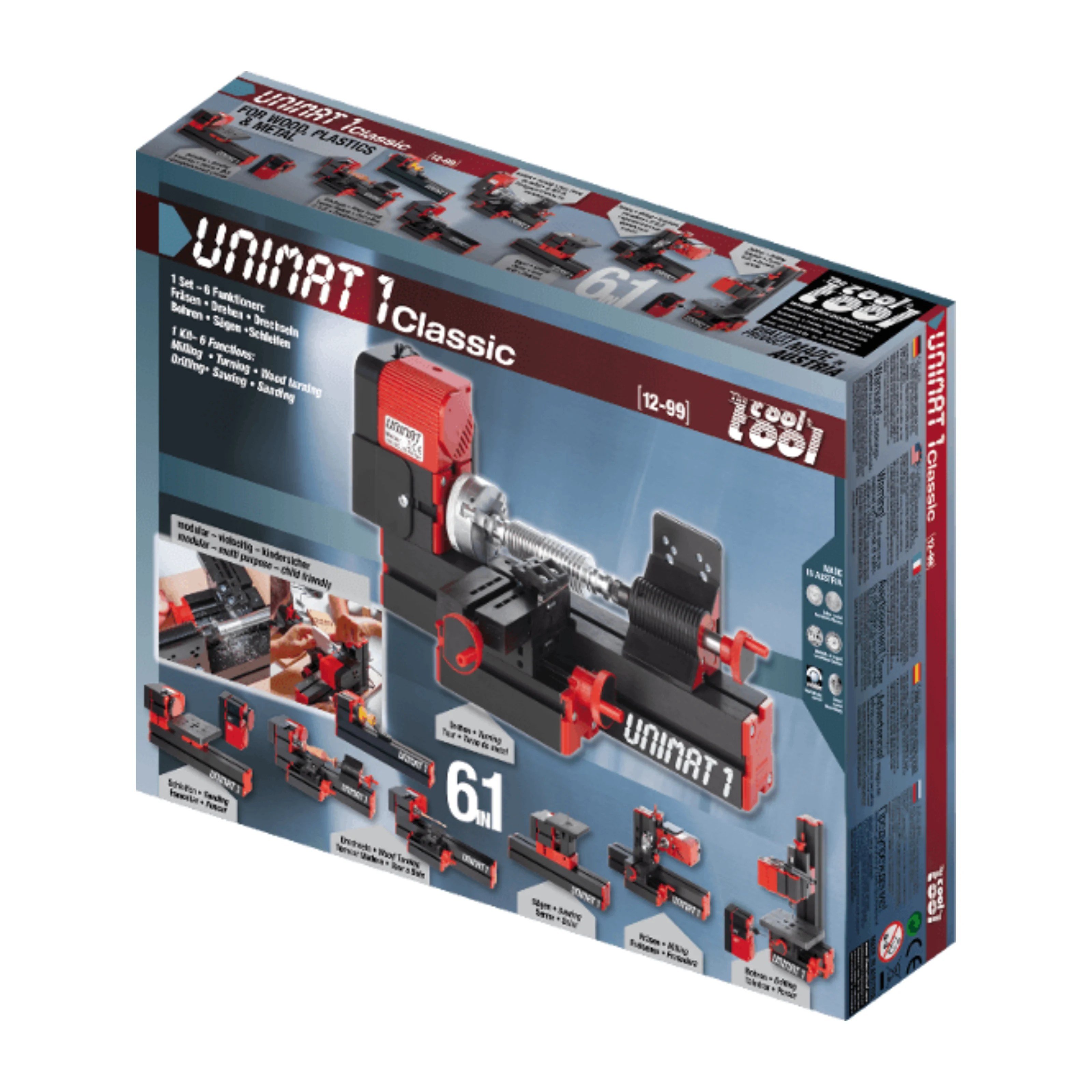 Unimat 1 Classic 6’ sı 1 arada Ahşap İşleme Makine Seti