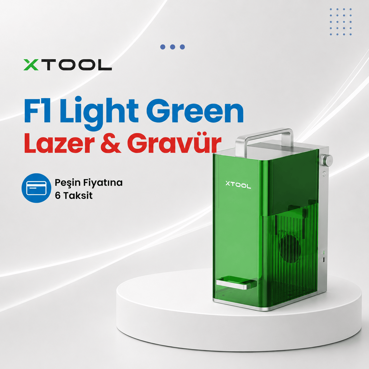 xTool F1 Light Green Lazer & Gravür Makinesi