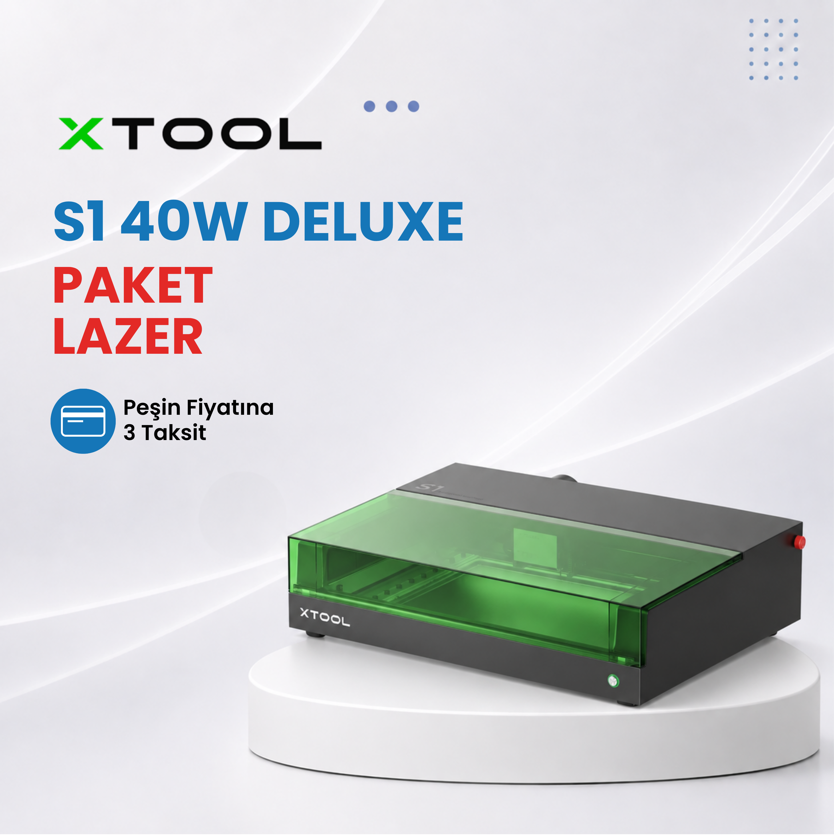 xTool S1 40W Deluxe Paket Lazer Makinesi