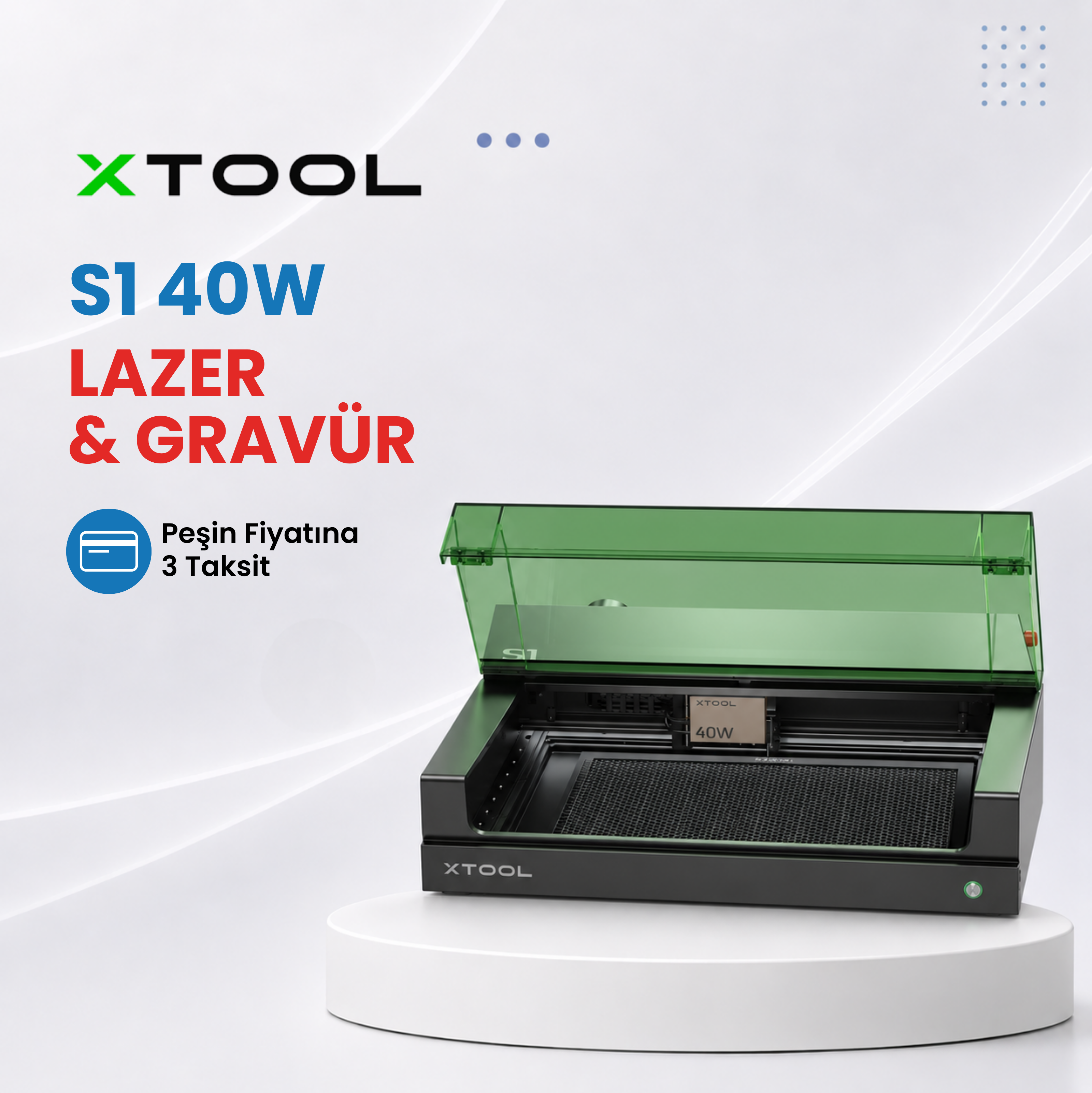 xTool S1 40W Lazer&Gravür Makinesi